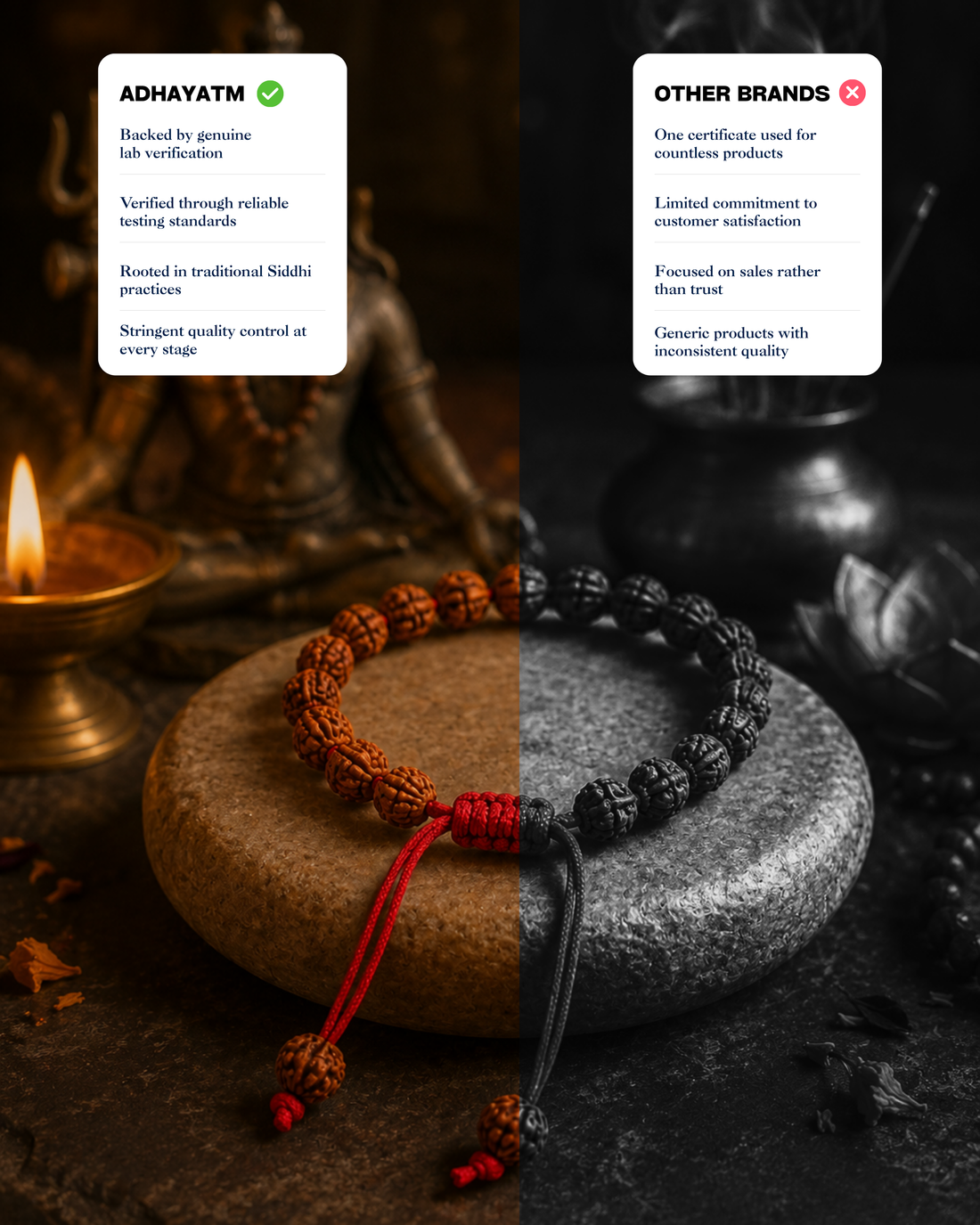 5- Mukhi Rudraksh TieUp Band