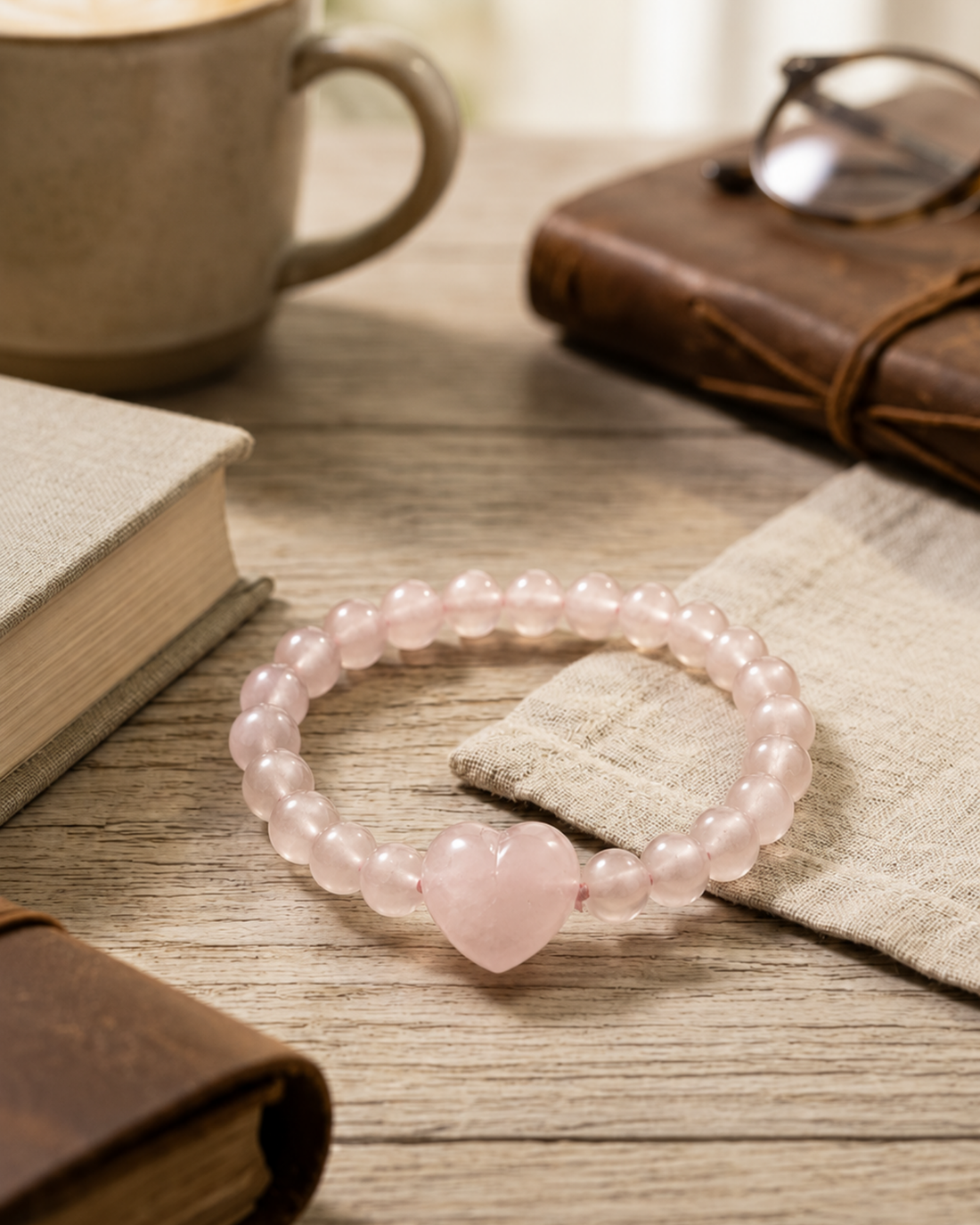 Rose Quartz Queen of Hearts Band