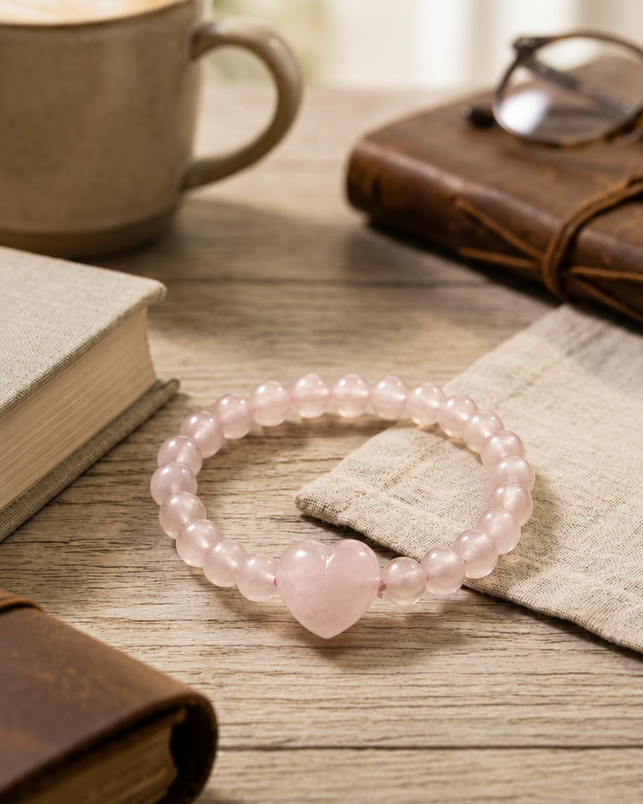 Rose Quartz Queen of Hearts Band
