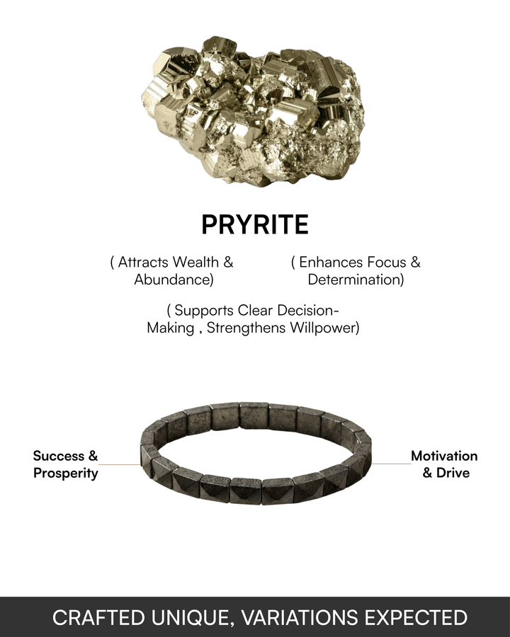 Golden Aura Pyrite Cube Band