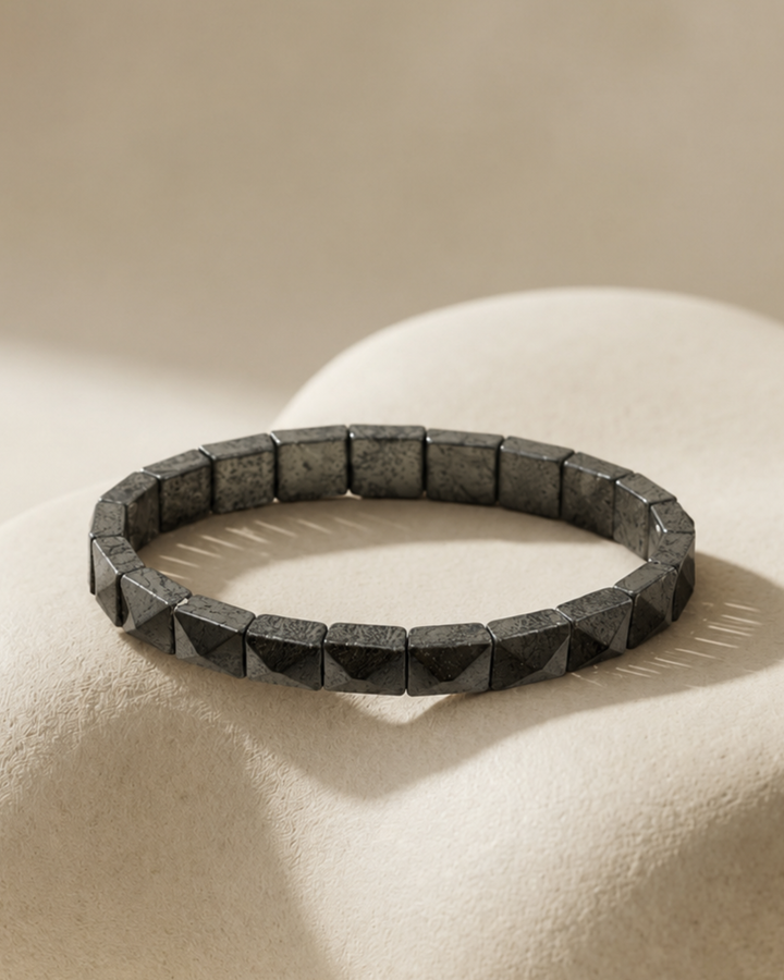 Golden Aura Pyrite Cube Band