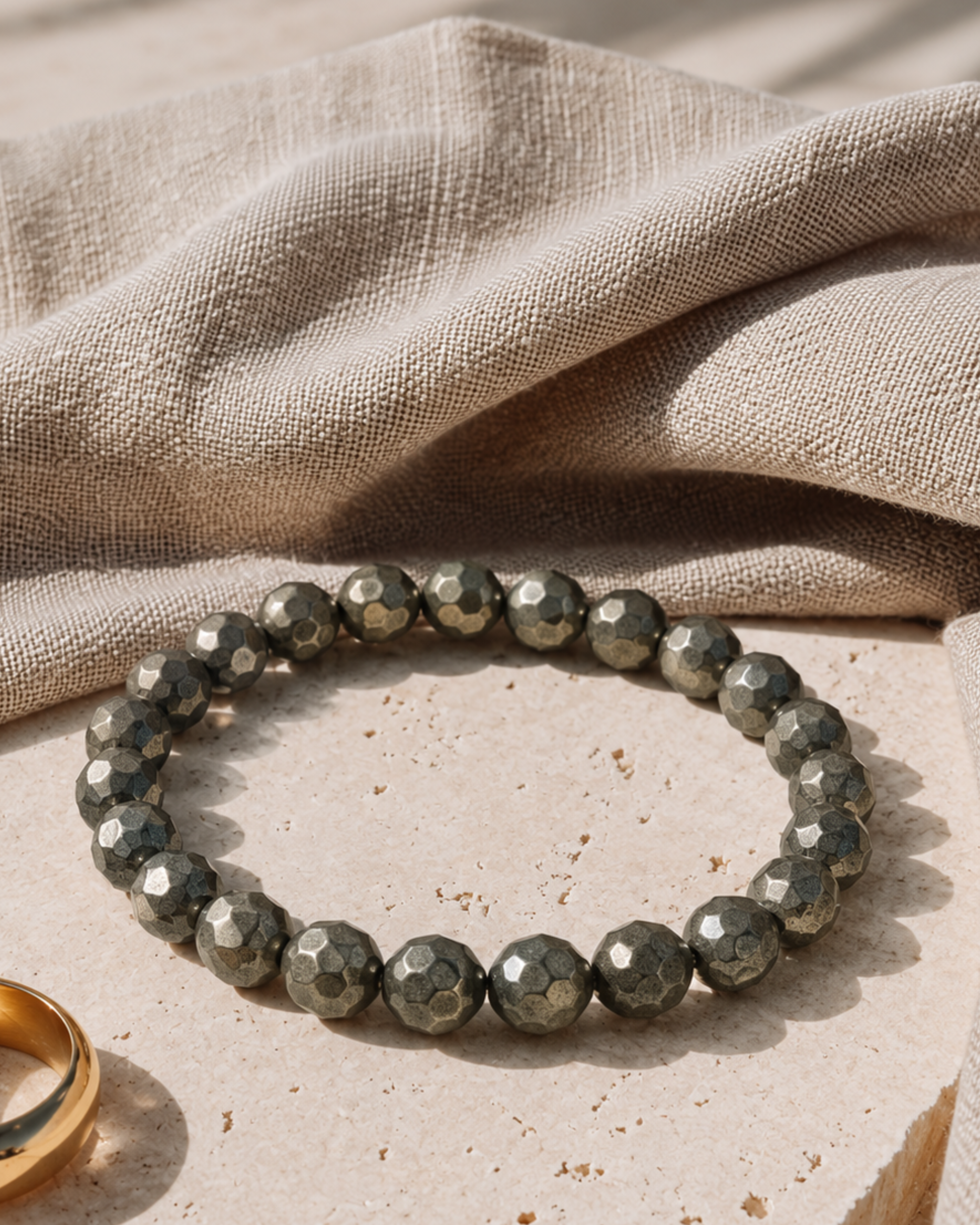 Diamond Shape Pyrite Bracelet