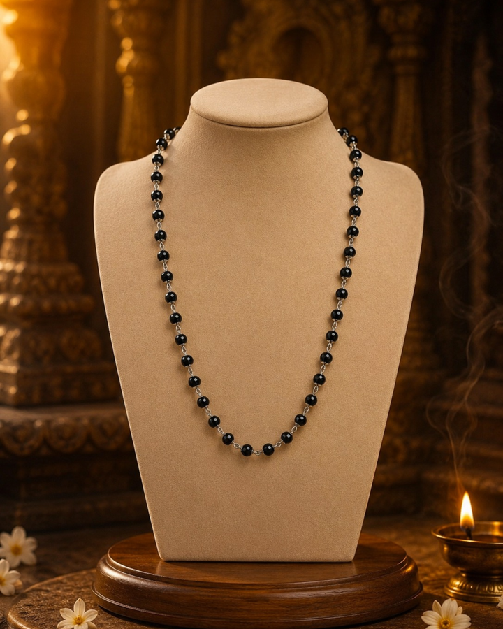 Silver Plated Karungali Mala