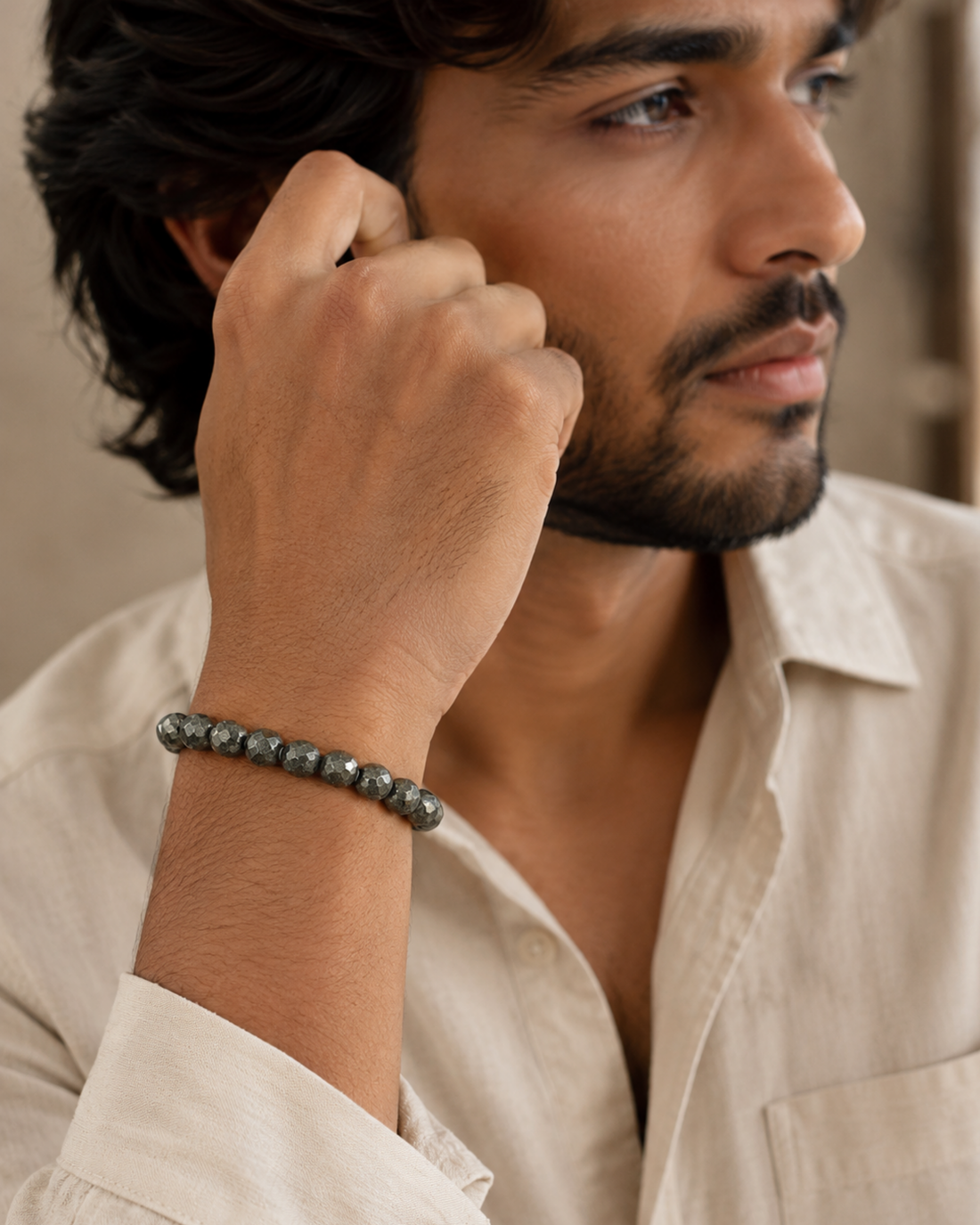 Diamond Shape Pyrite Bracelet