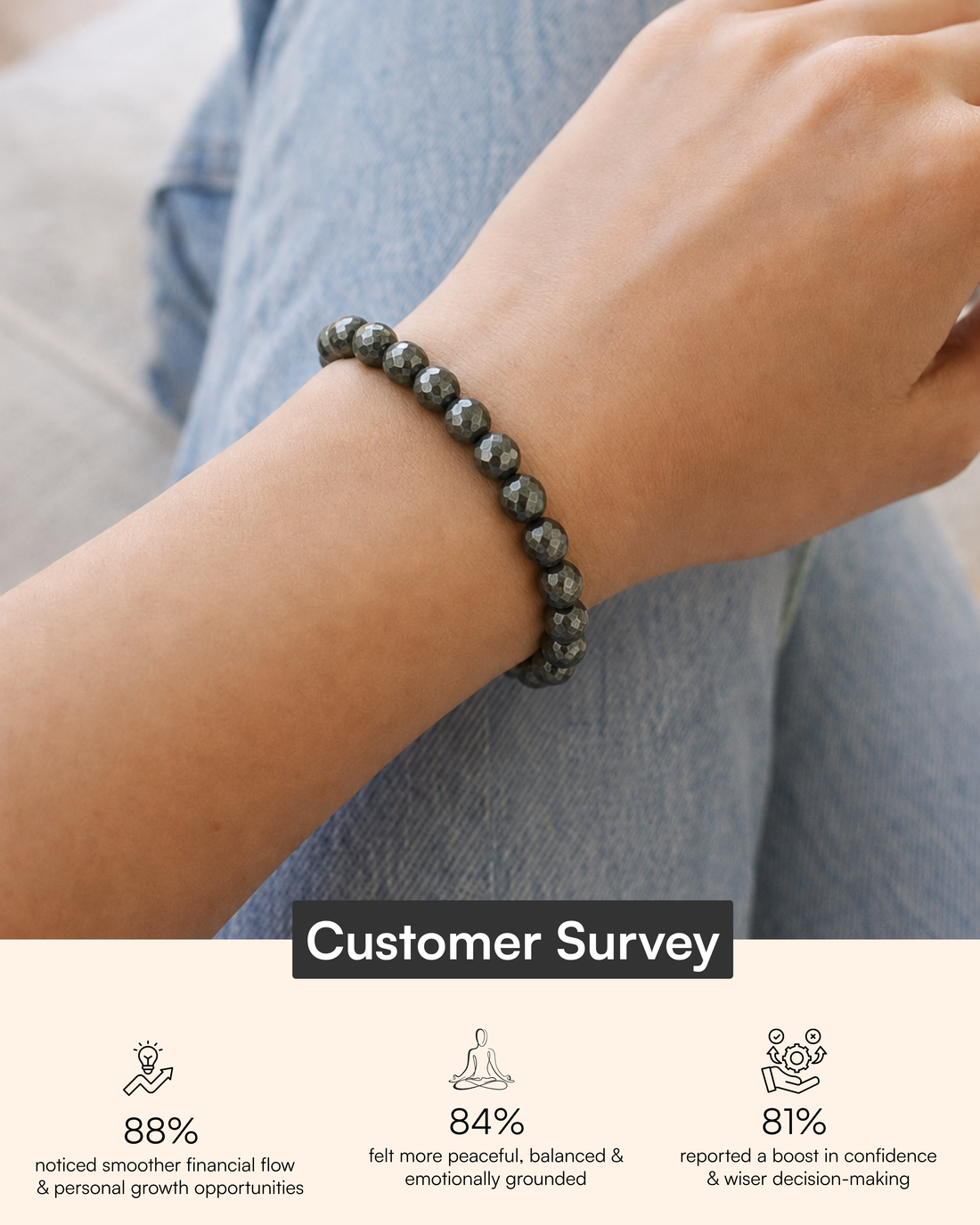 Diamond Shape Pyrite Bracelet