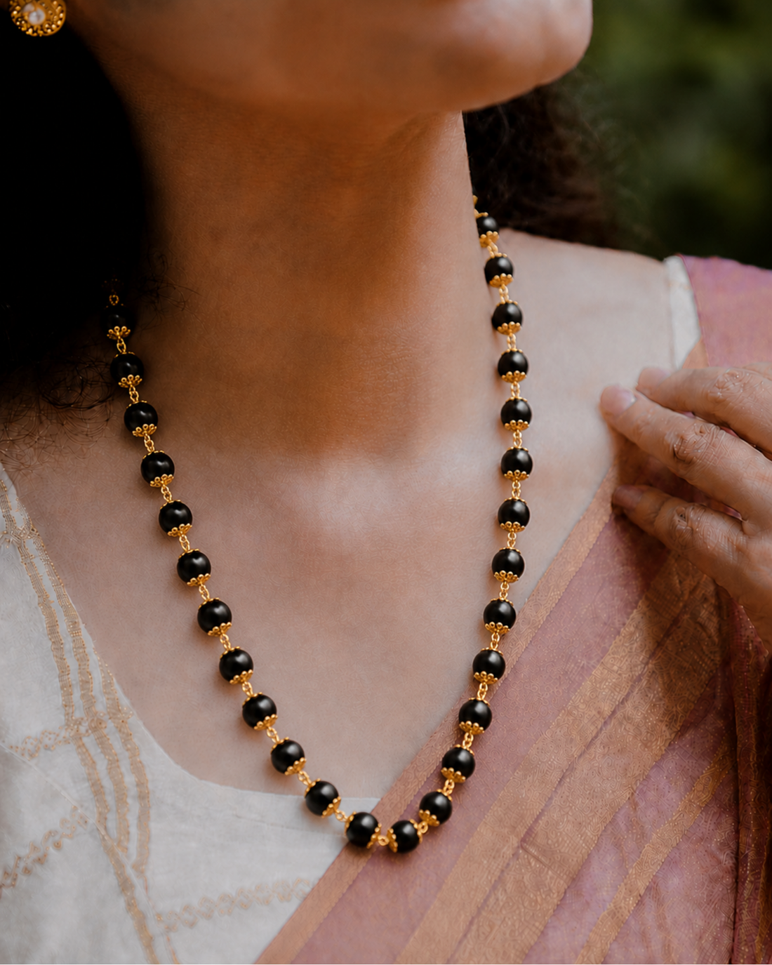 Gold Plated Karungali Mala