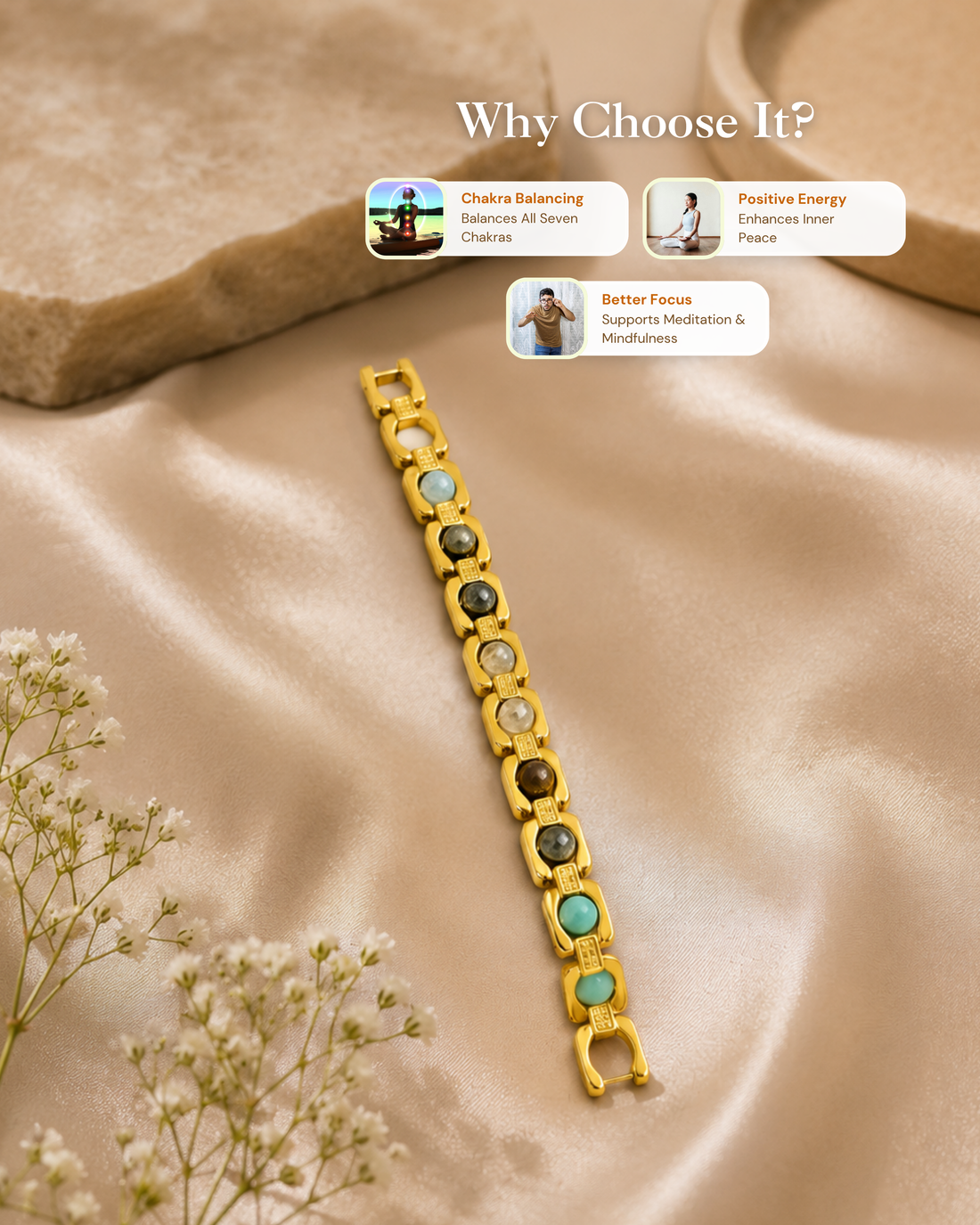 Gold Plated Aura Fusion Link Bracelet