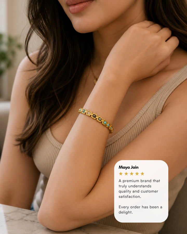 Gold Plated Aura Fusion Link Bracelet