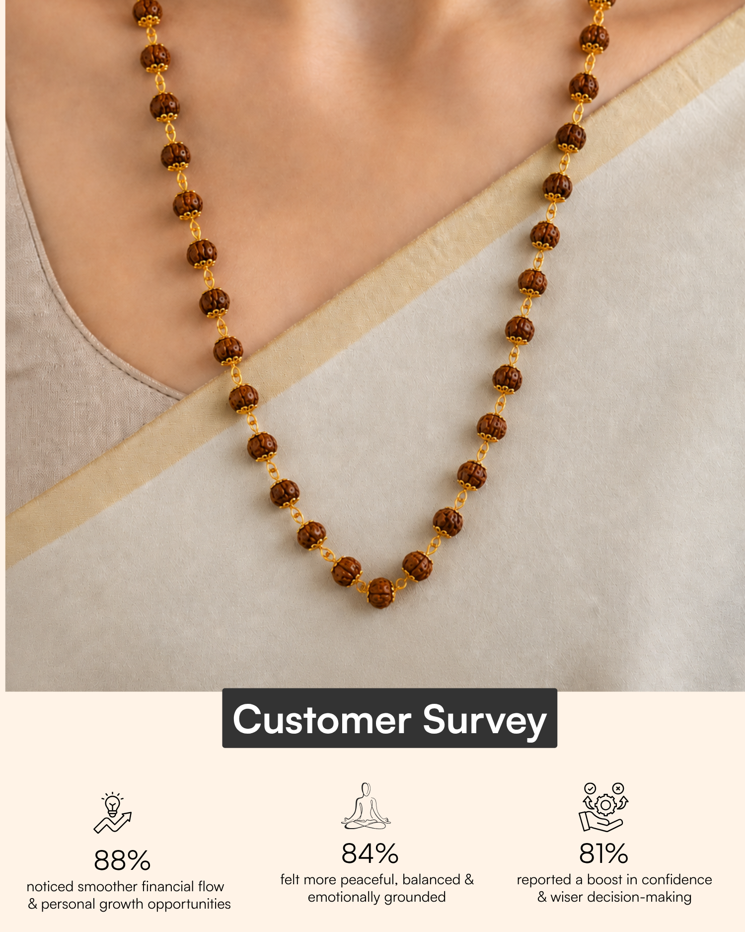 Gold Plated Divine Love Rudraksh Mala