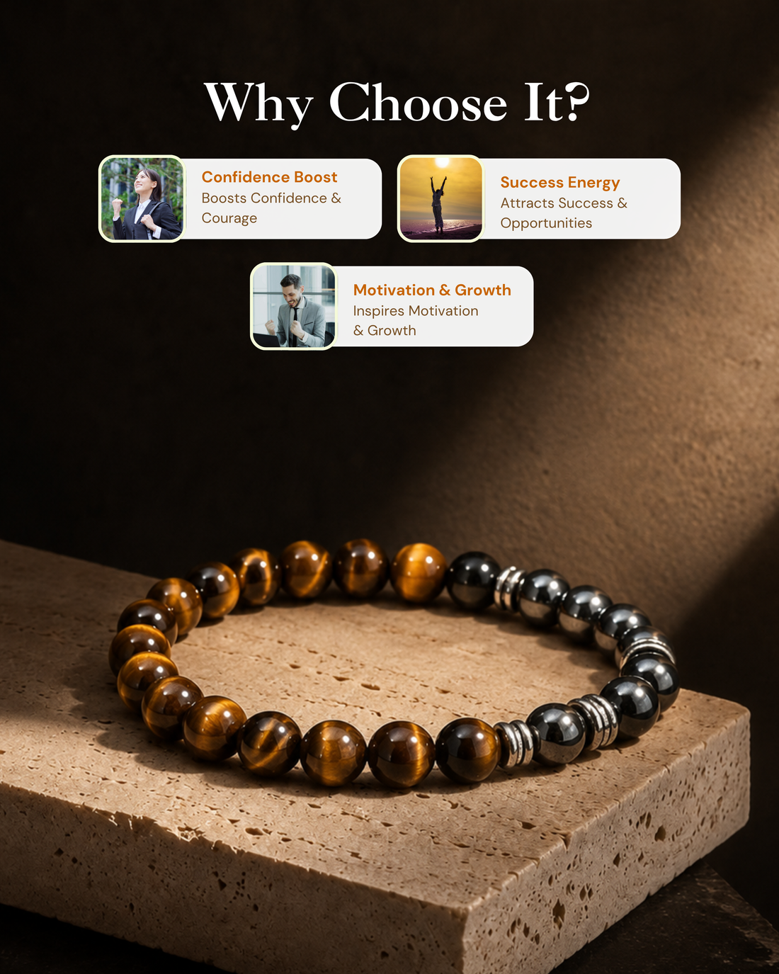 Tiger Eye Hematite Bracelet