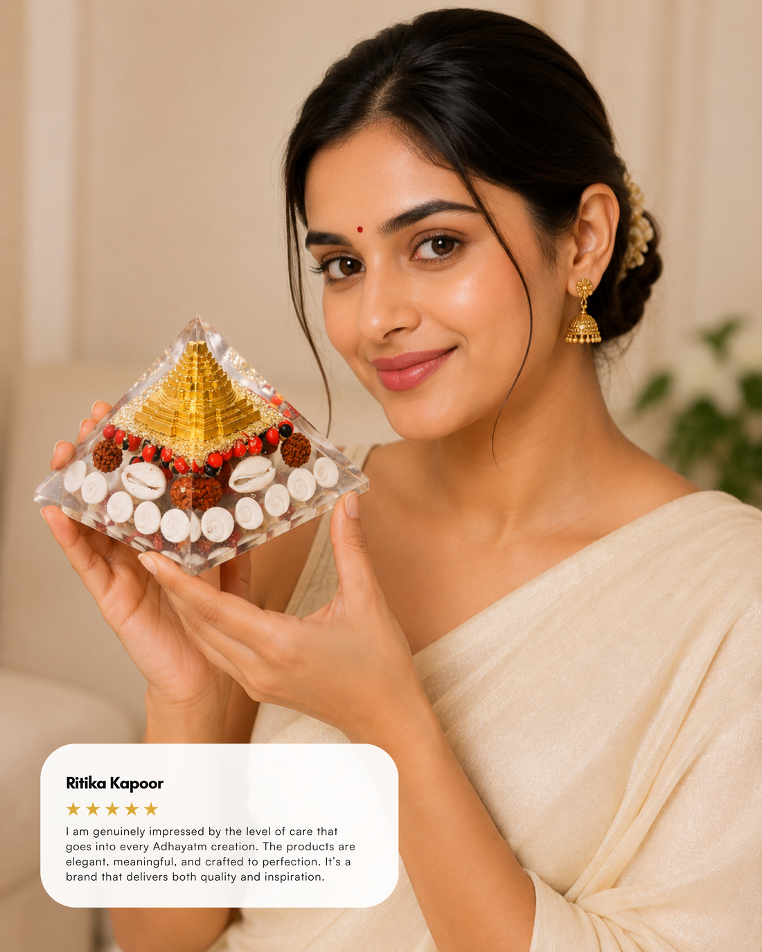 Golden Lakshmi Money Magnet Pyramid