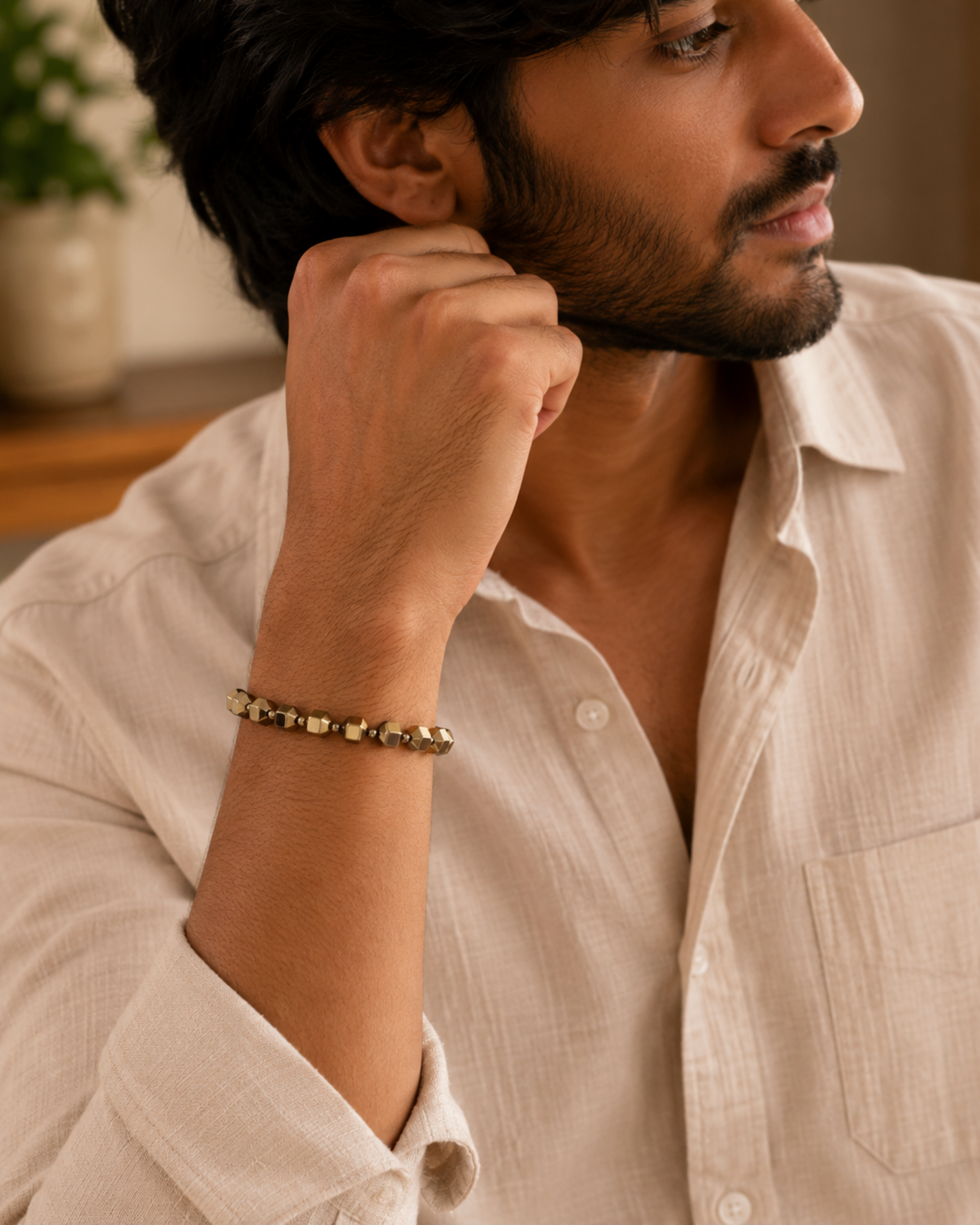 Diamond Golden Hematite Stability Band