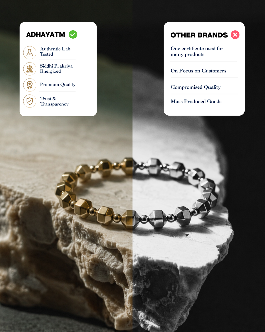 Diamond Golden Hematite Stability Band