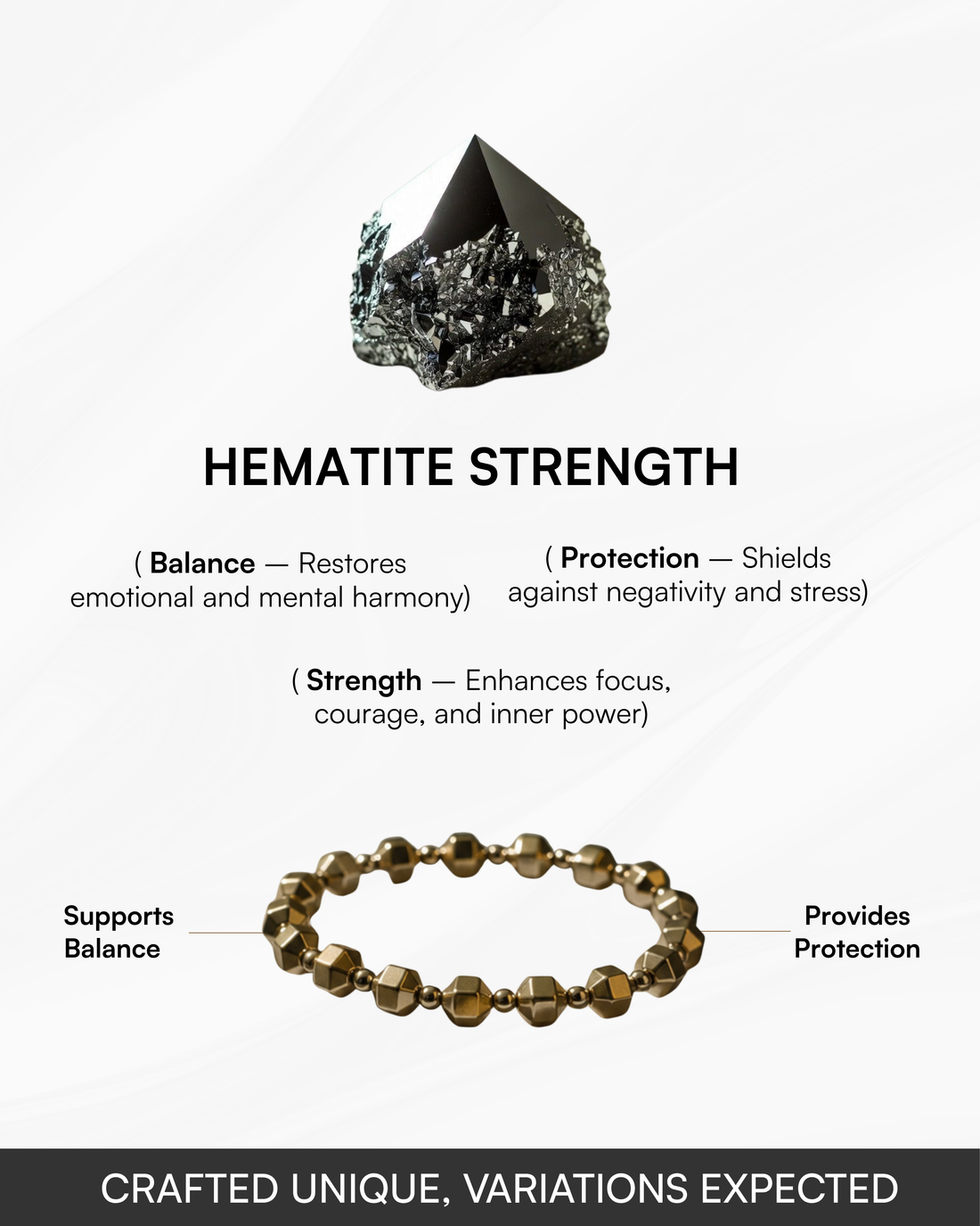 Diamond Golden Hematite Stability Band