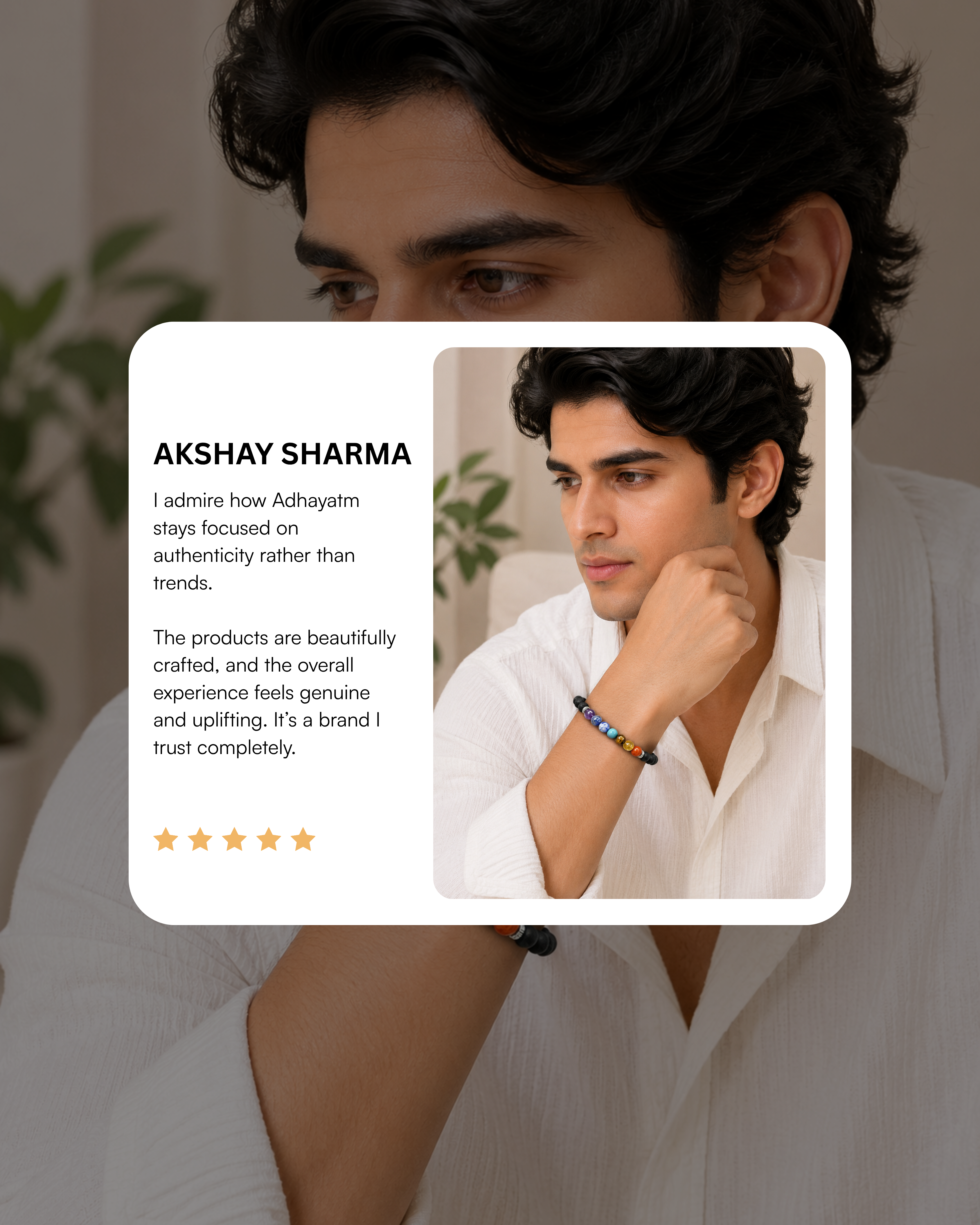 Karungali Seven Chakra Band-Natural Ebony Wood