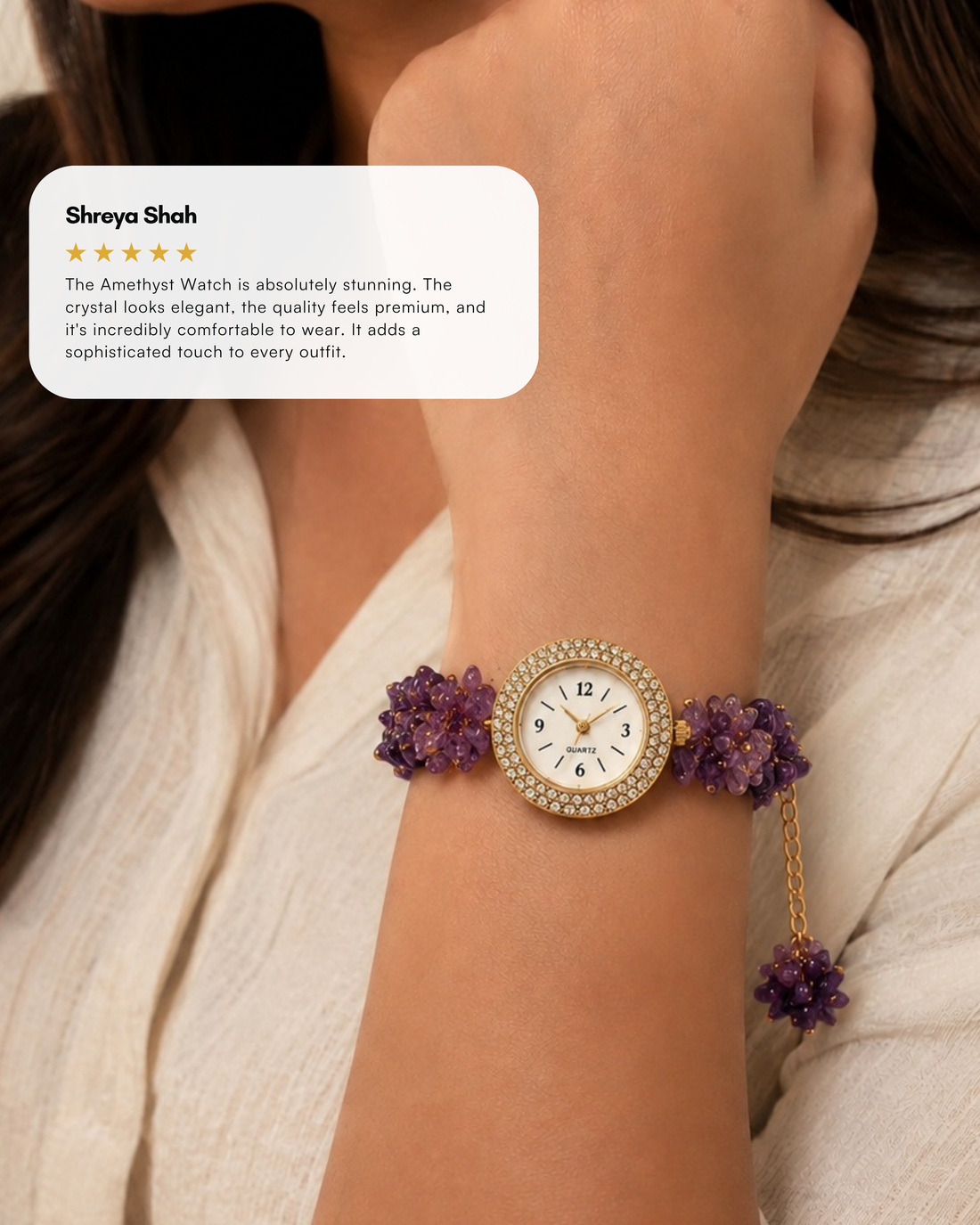 Crystal Queen Amethyst Watch