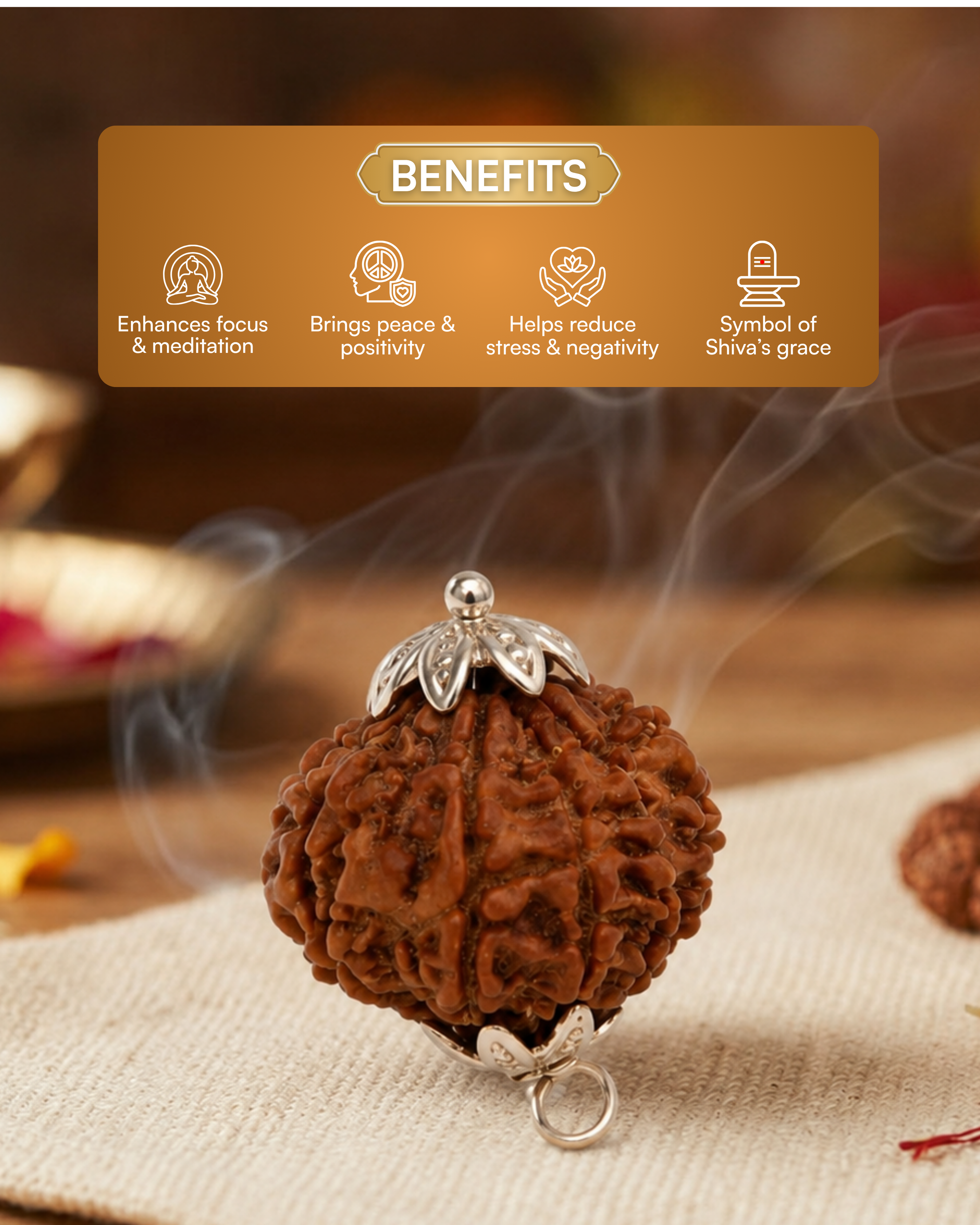 10-Mukhi Nepali Rudraksh (10 मुखी नेपाली रुद्राक्ष)
