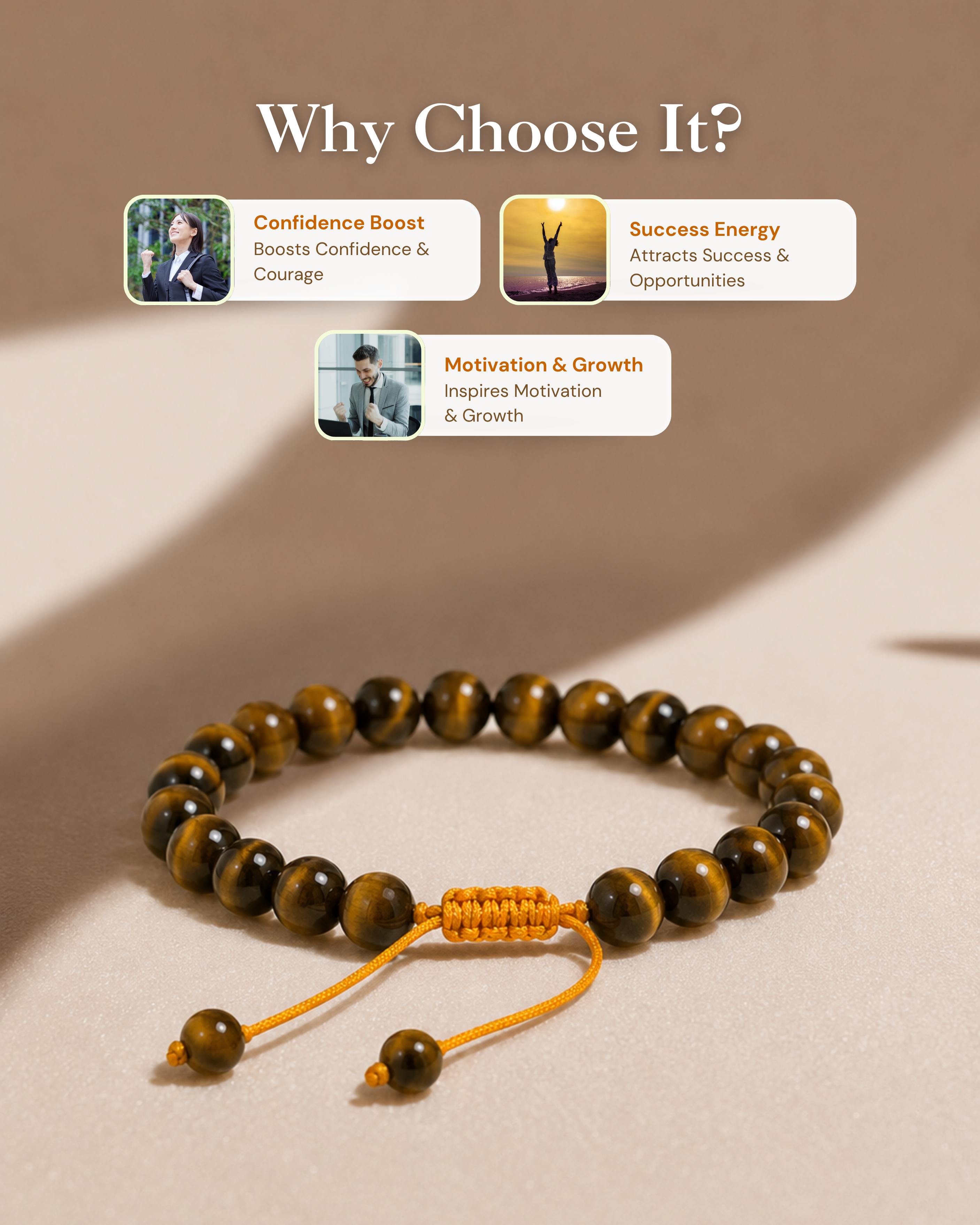 Tiger eye Tie-Up Band