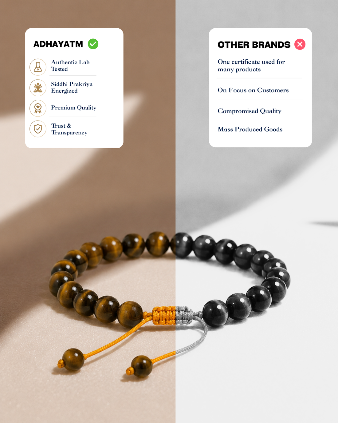 Tiger eye Tie-Up Band