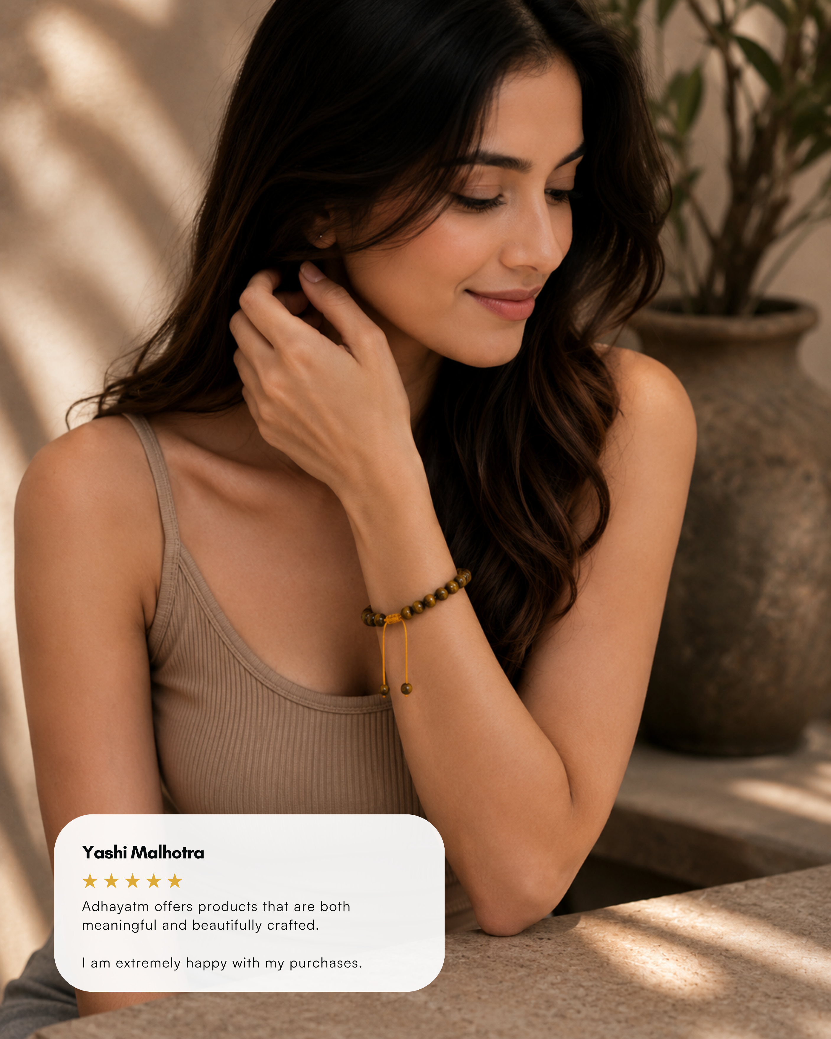 Tiger eye Tie-Up Band