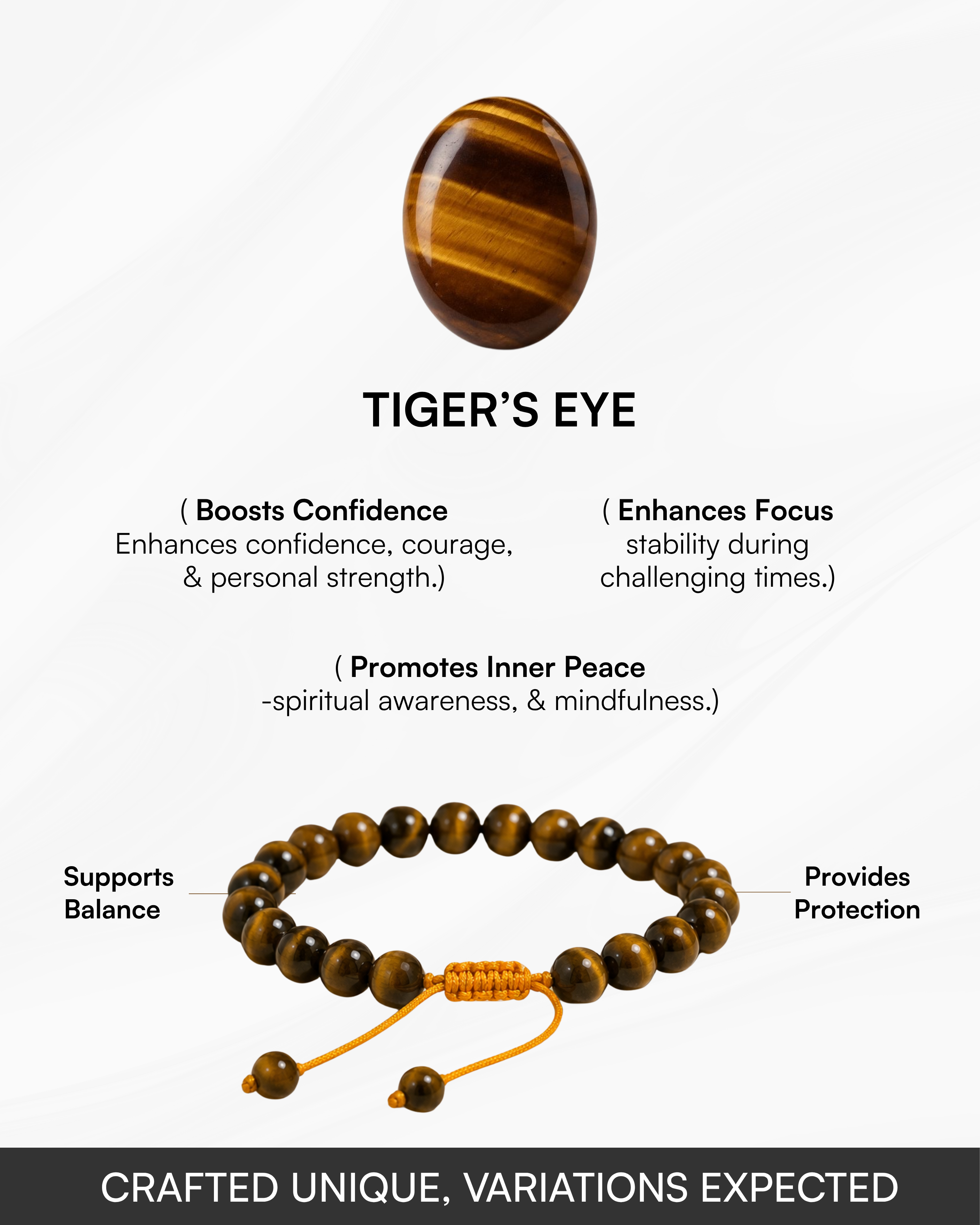 Tiger eye Tie-Up Band