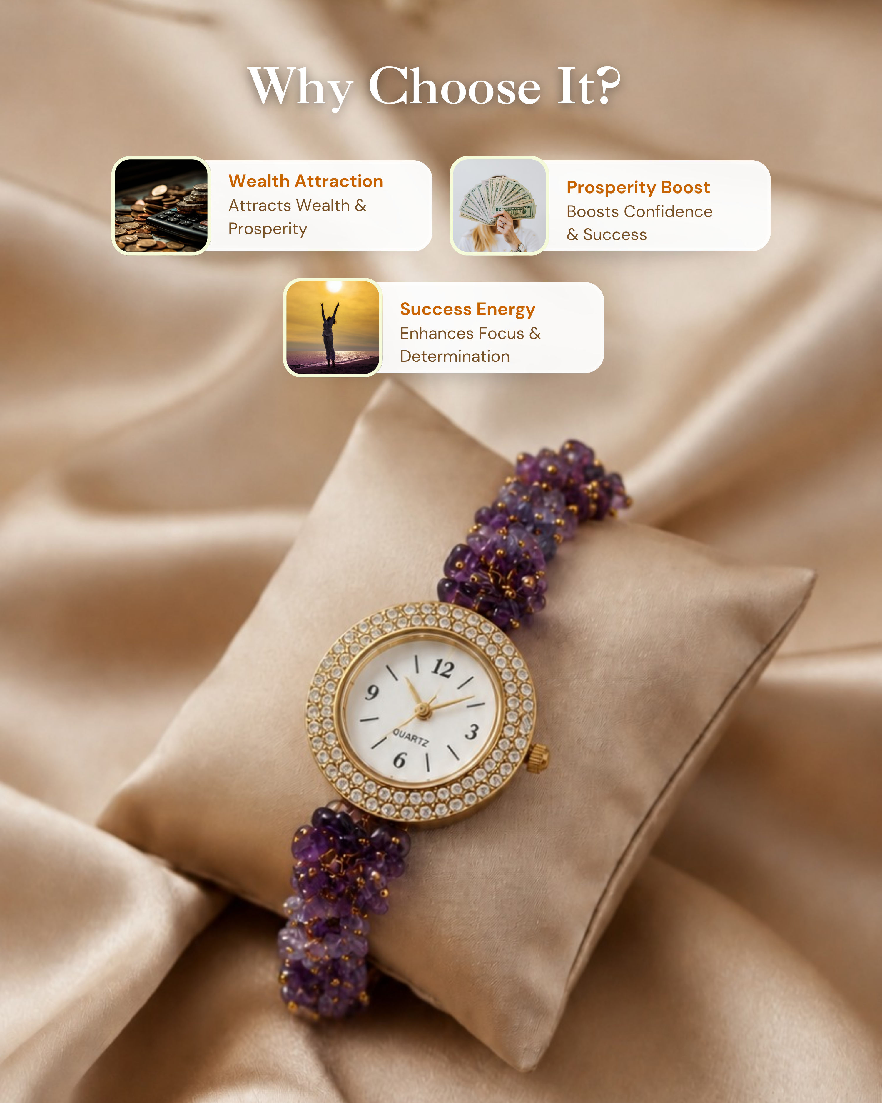 Crystal Queen Amethyst Watch