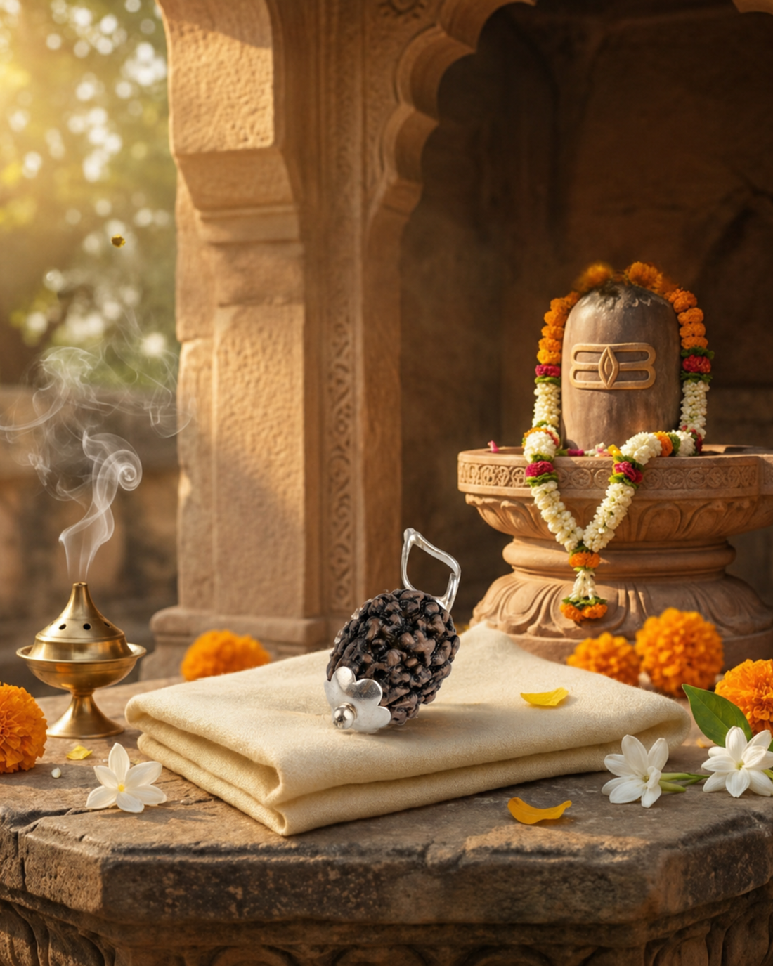 3-Mukhi Indian Rudraksh (3 मुखी भारतीय रुद्राक्ष)