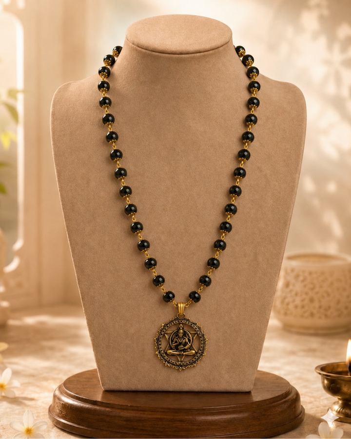 Gold Plated Bajrang Protection Karungali Mala