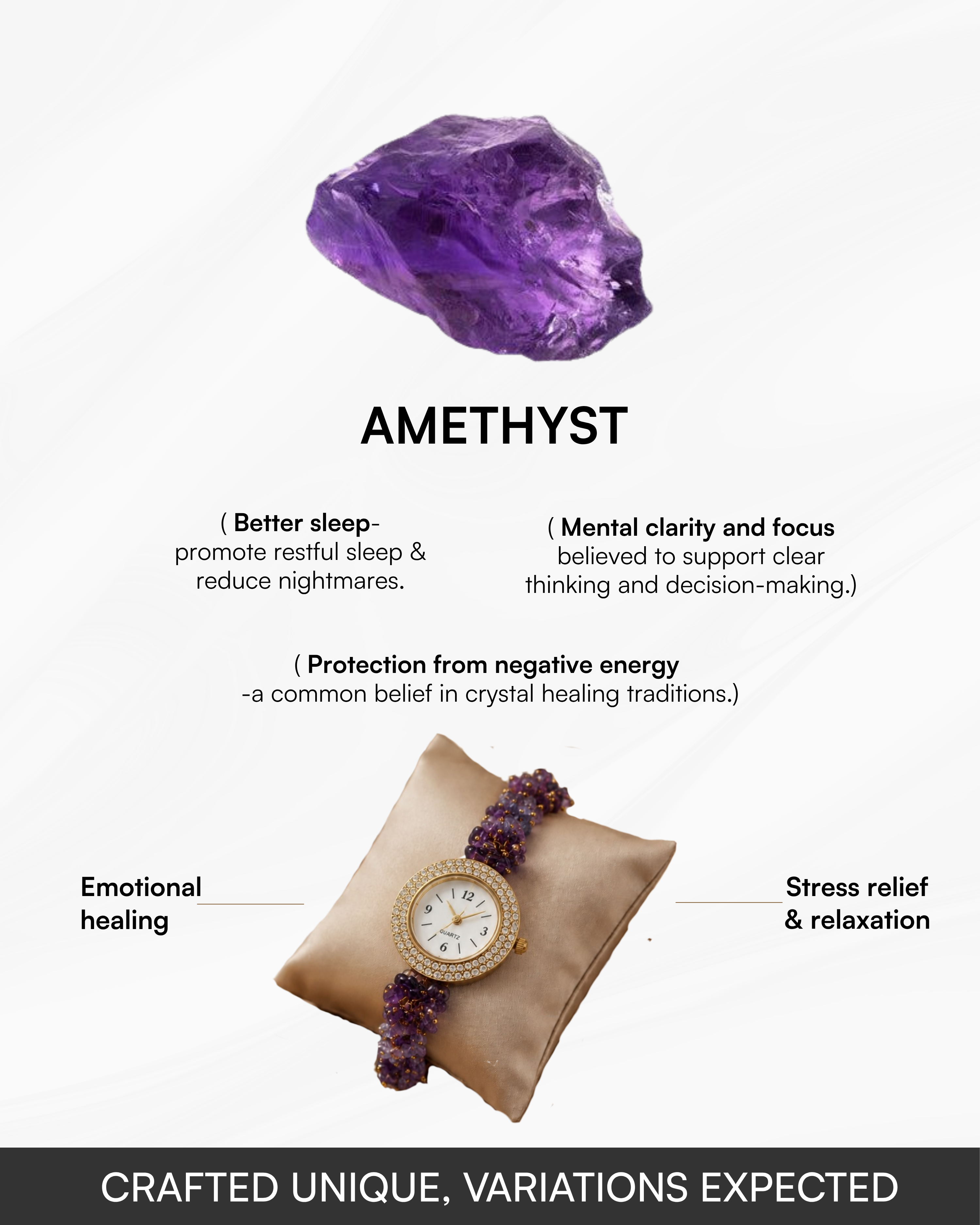 Crystal Queen Amethyst Watch