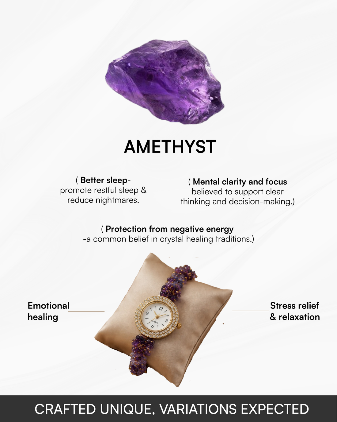 Crystal Queen Amethyst Watch