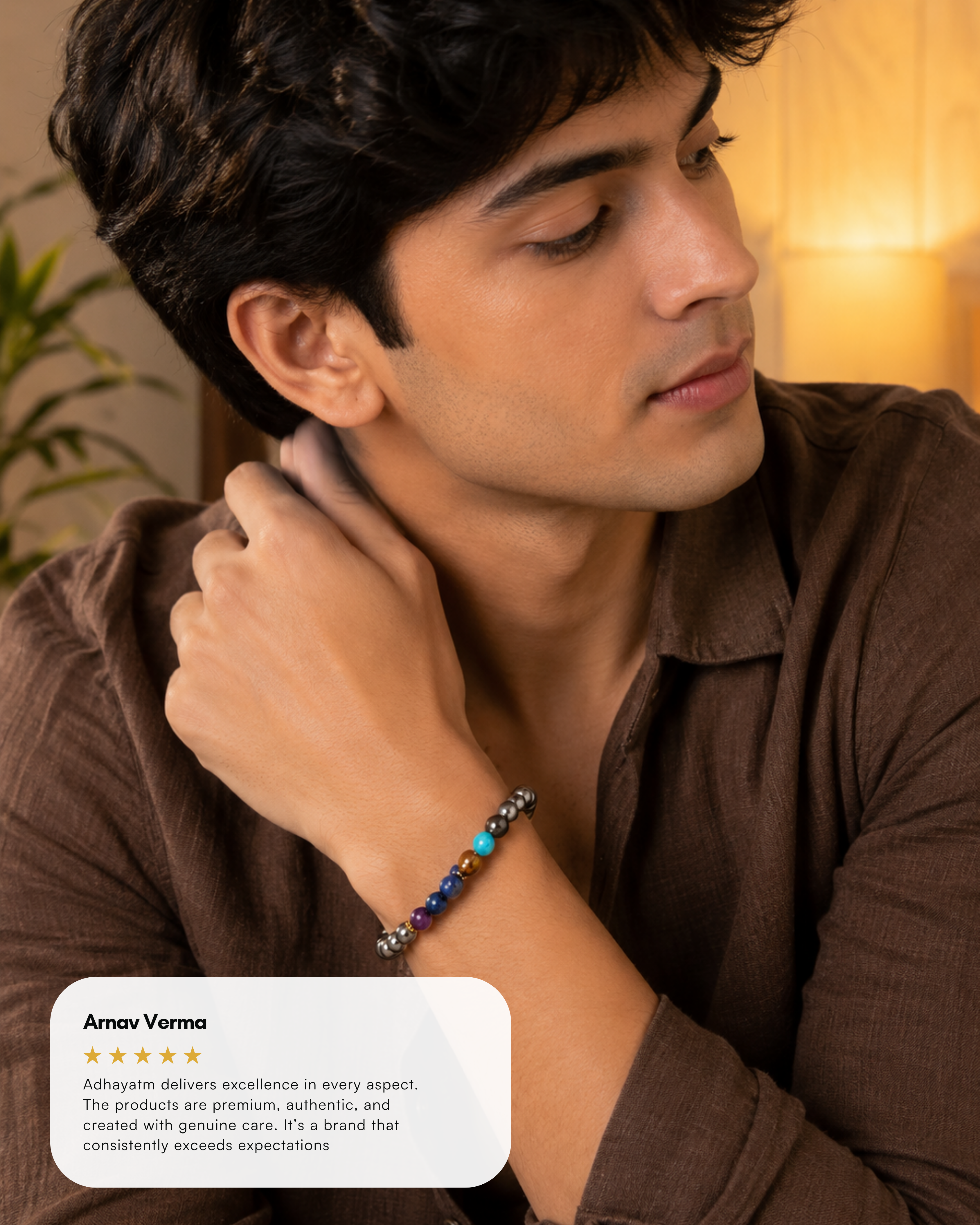 Pyrite Seven Chakra Band