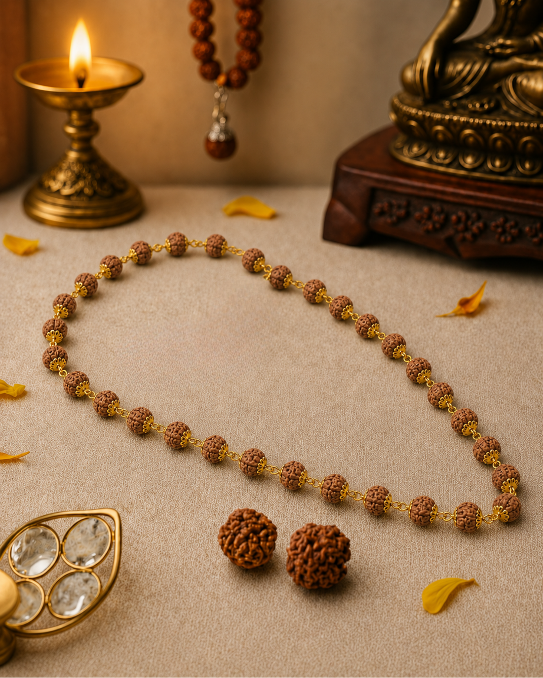 Gold Plated Shuddoham Rudraksh Mala