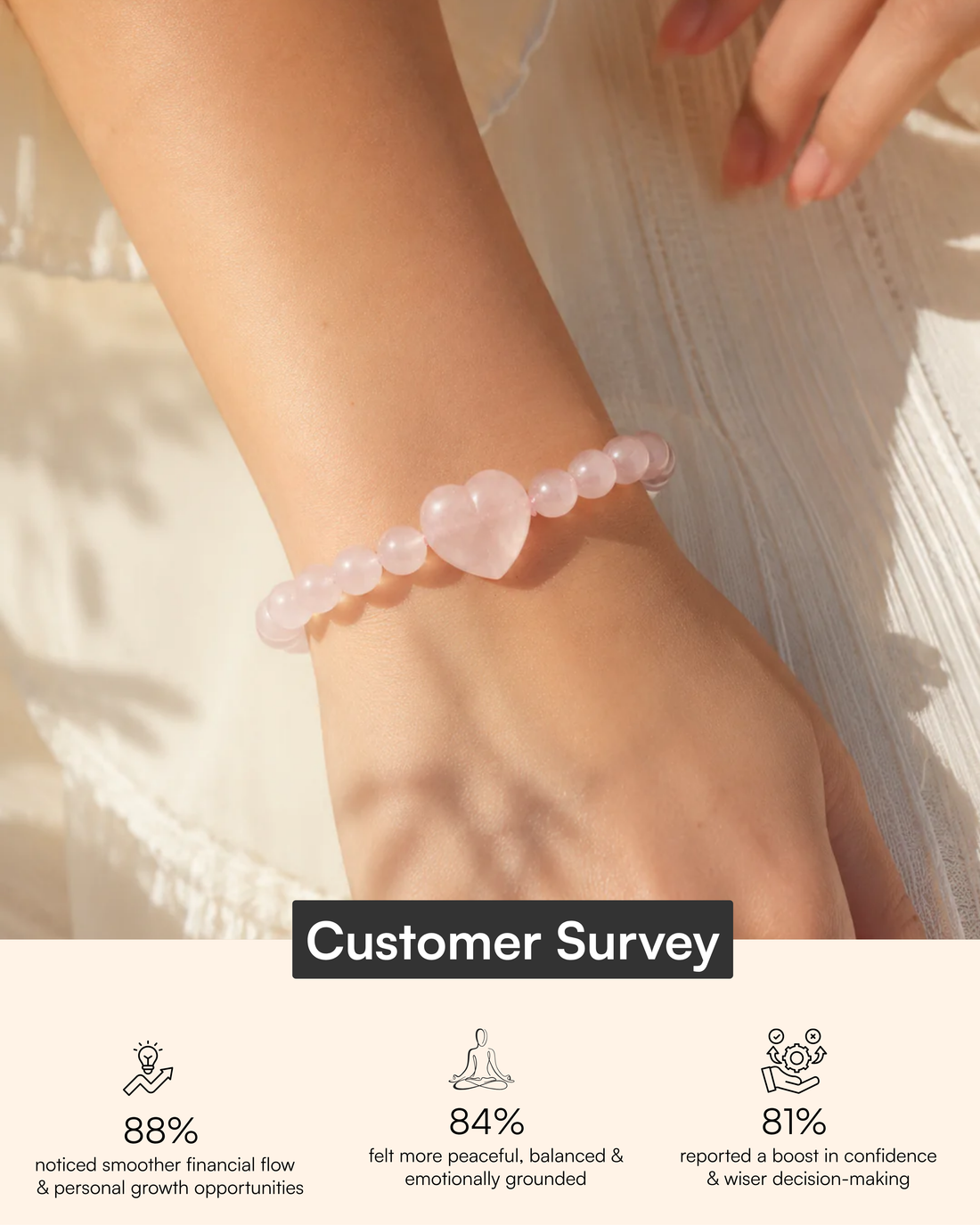 Rose Quartz Queen of Hearts Band