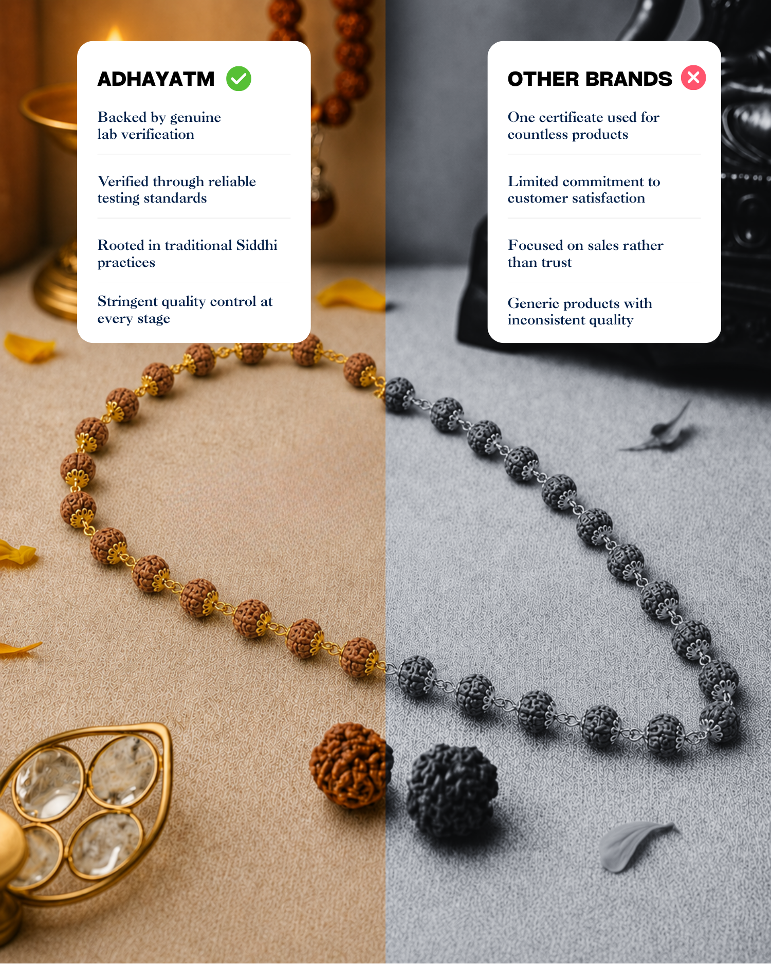 Gold Plated Shuddoham Rudraksh Mala