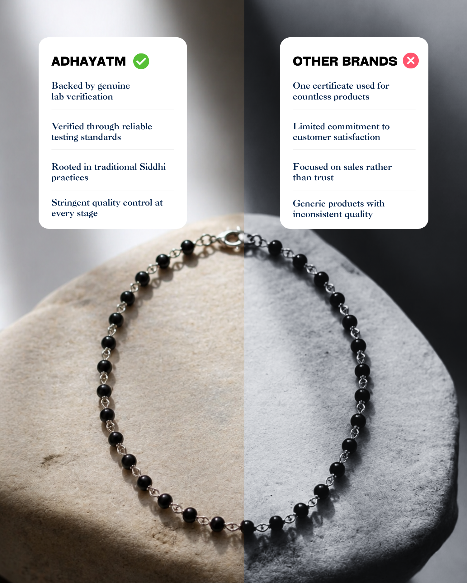 Silver Plated Karungali Mala