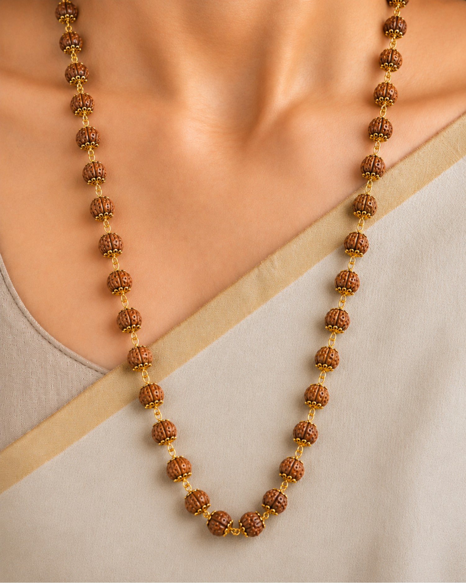Gold Plated Shuddoham Rudraksh Mala