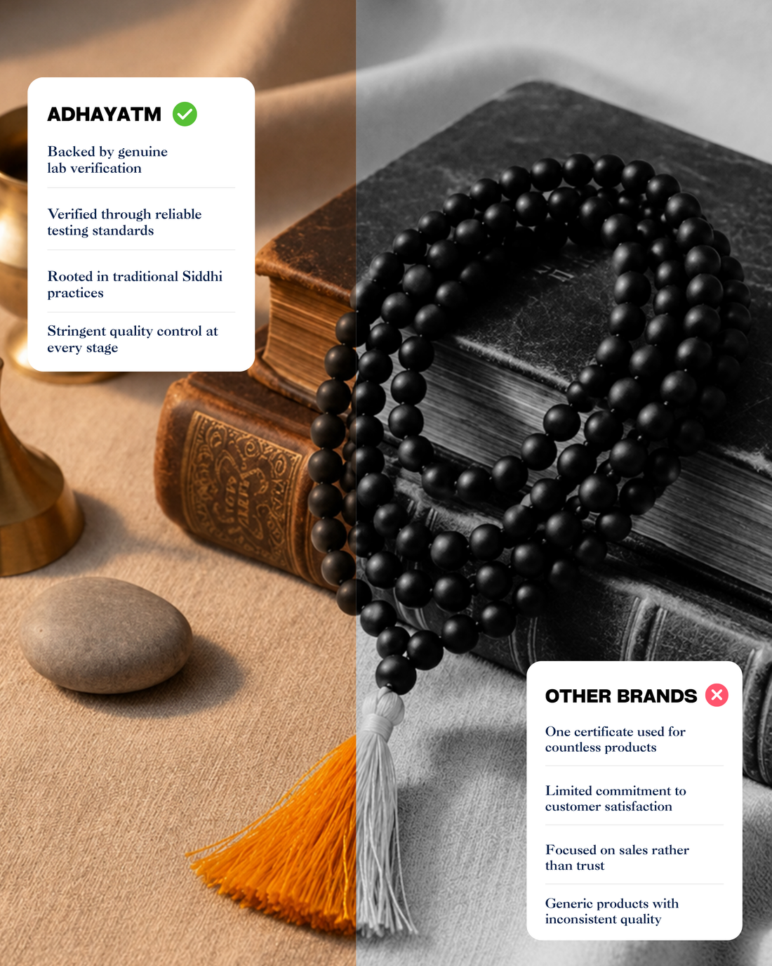 108+1 Divya Karungali Mala-Natural Ebony Wood