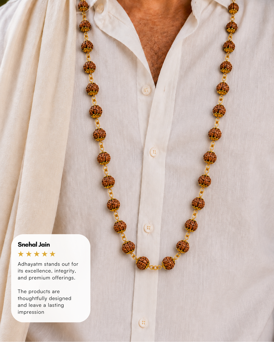 Gold Plated Shuddoham Rudraksh Mala