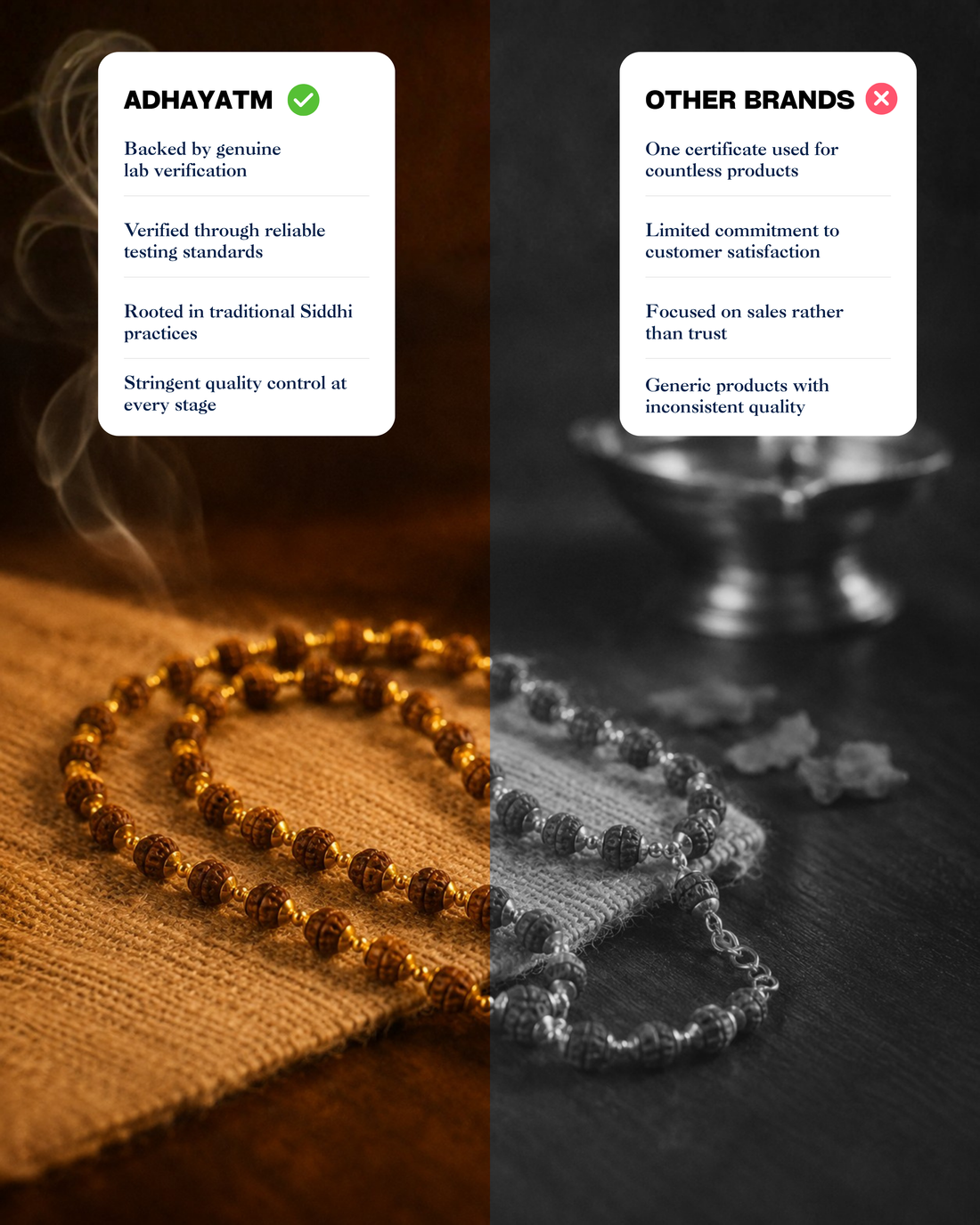 Gold Plated Divine Love Rudraksh Mala