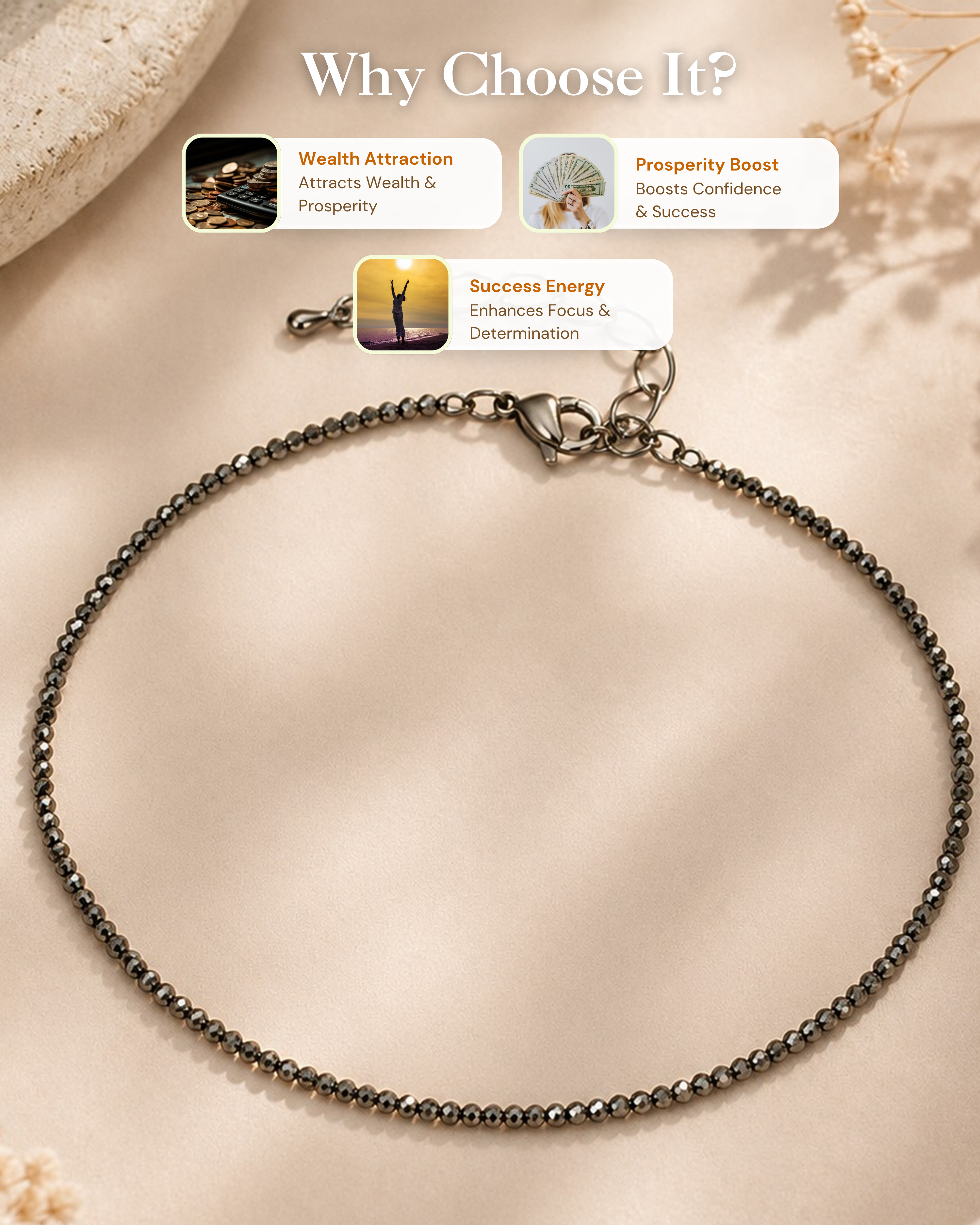 Angel Aura Pyrite Anklet