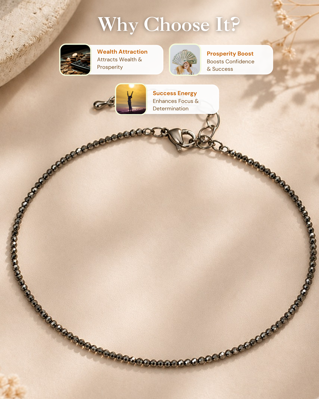 Angel Aura Pyrite Anklet