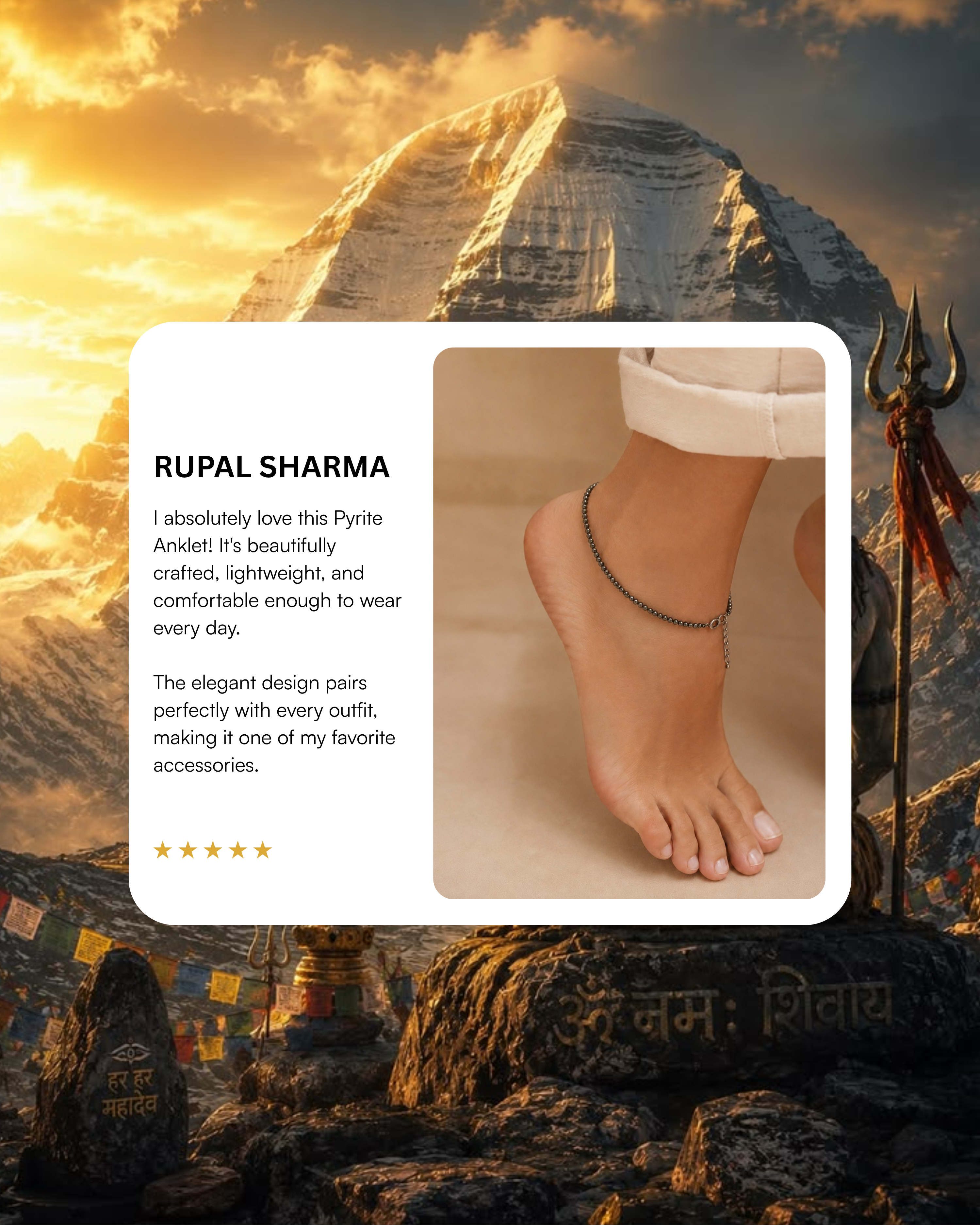 Angel Aura Pyrite Anklet