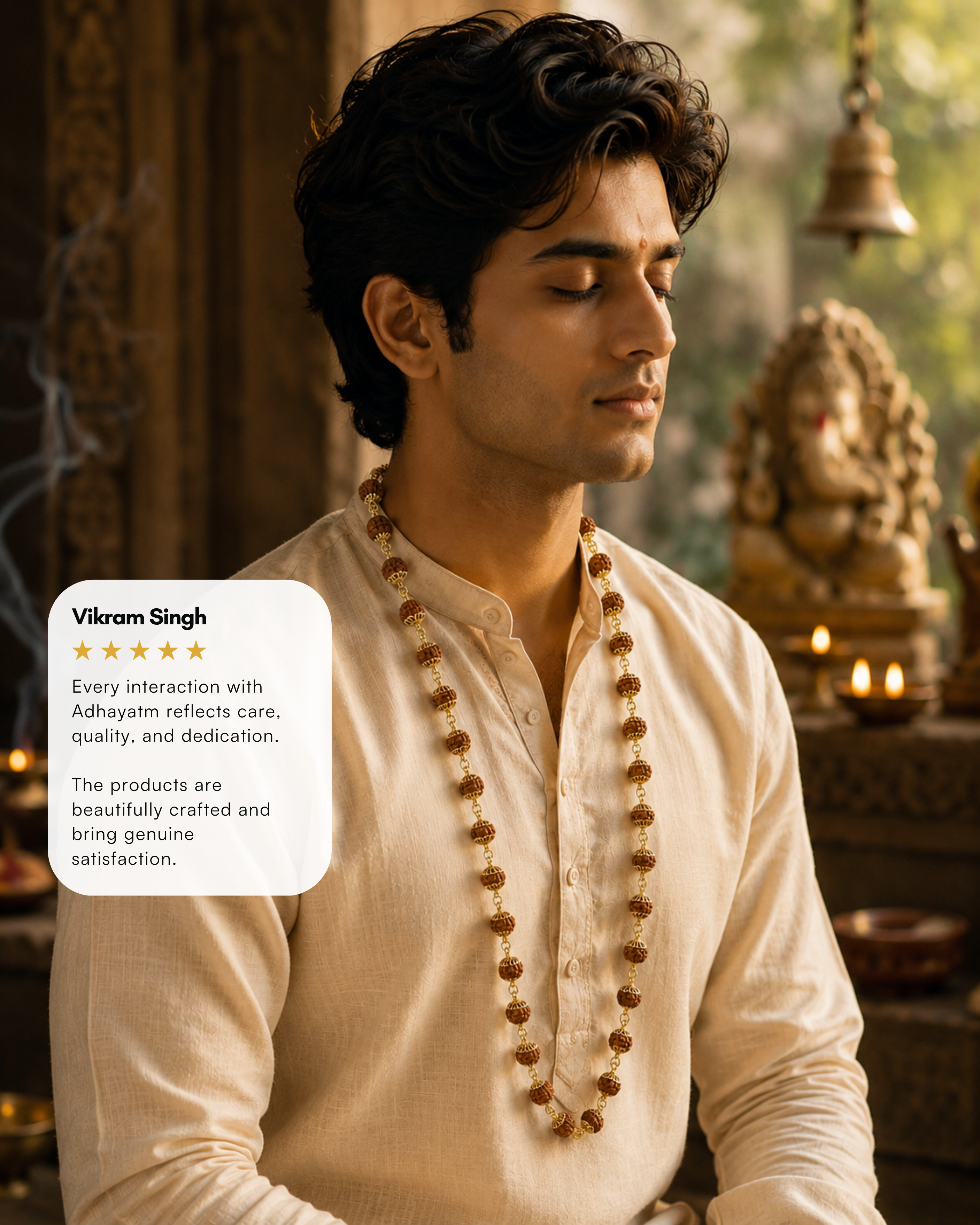 Gold Plated Shuddoham Rudraksh Mala