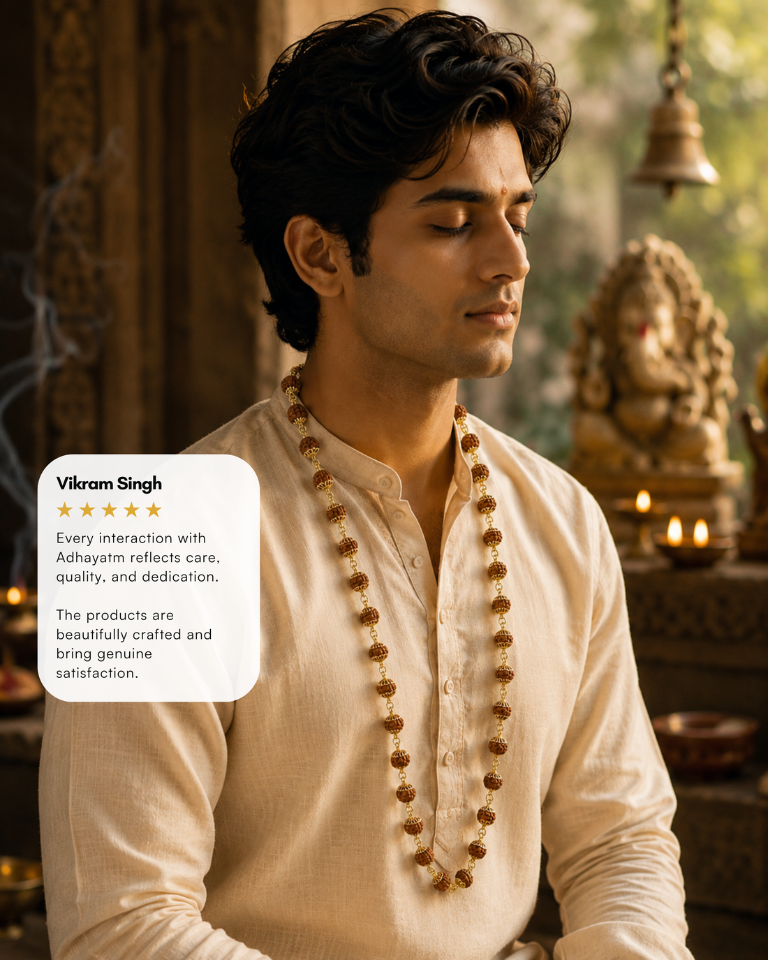 Gold Plated Shuddoham Rudraksh Mala