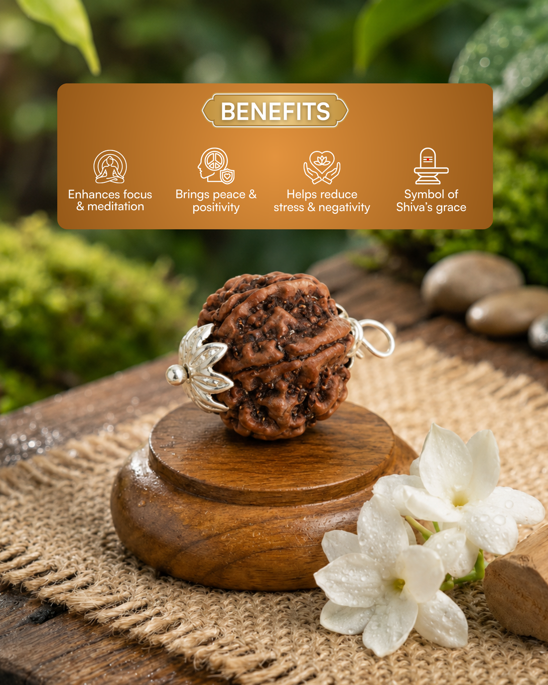 4-Mukhi Nepali Rudraksh (4-मुखी नेपाली रुद्राक्ष)