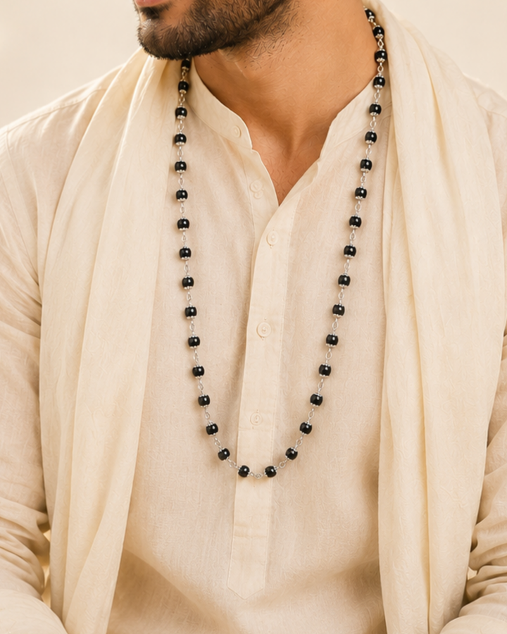 Silver Plated Karungali Mala