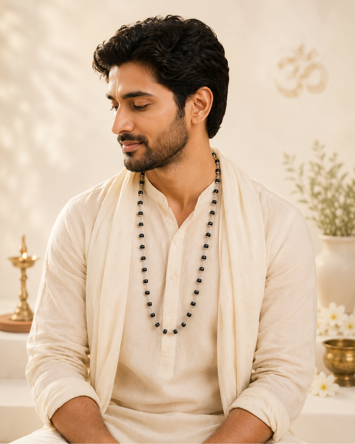 Silver Plated Karungali Mala