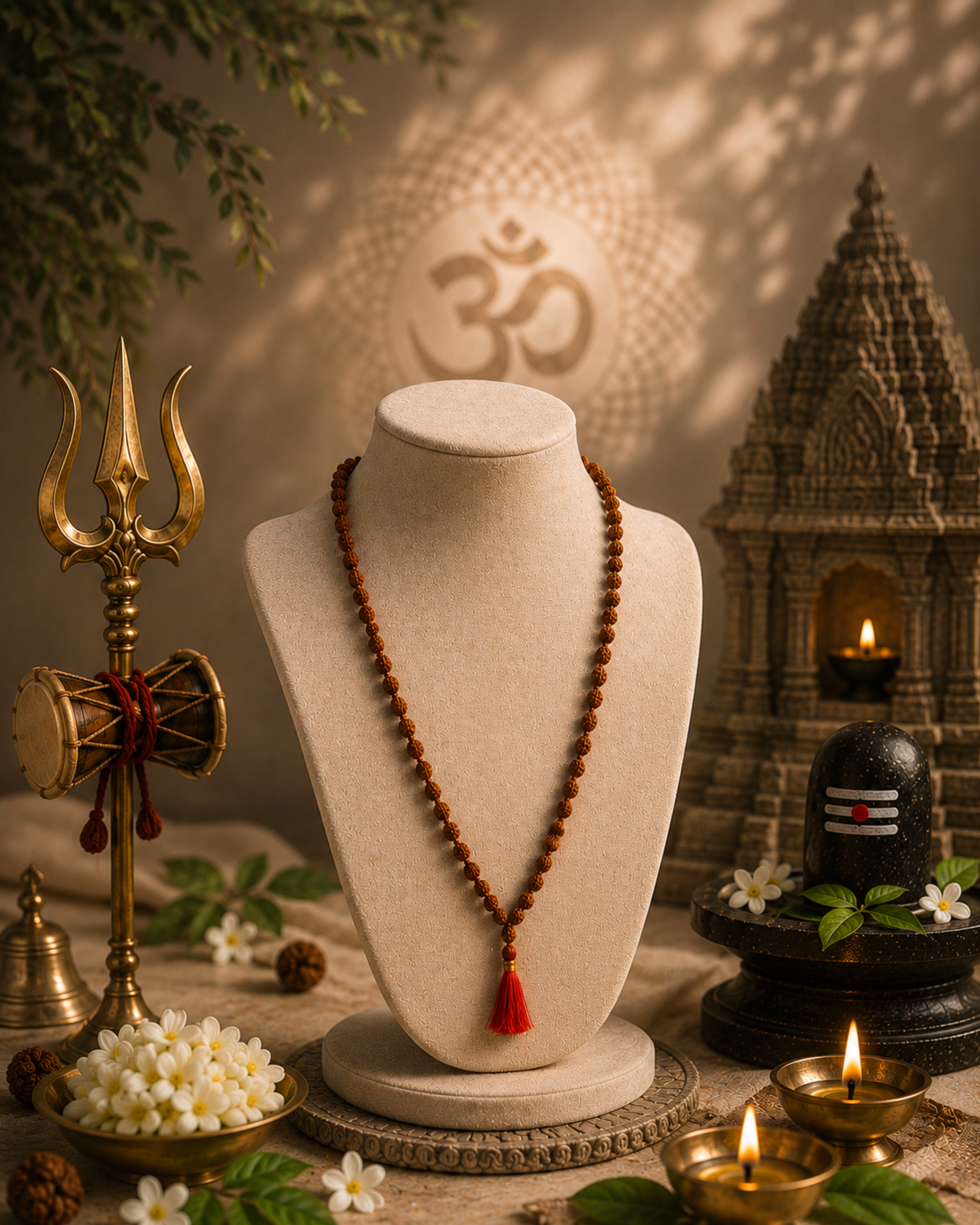 Brown Rudraksh Mala 108+1 Beads (भूरे रुद्राक्ष माला 108+1 मोती)
