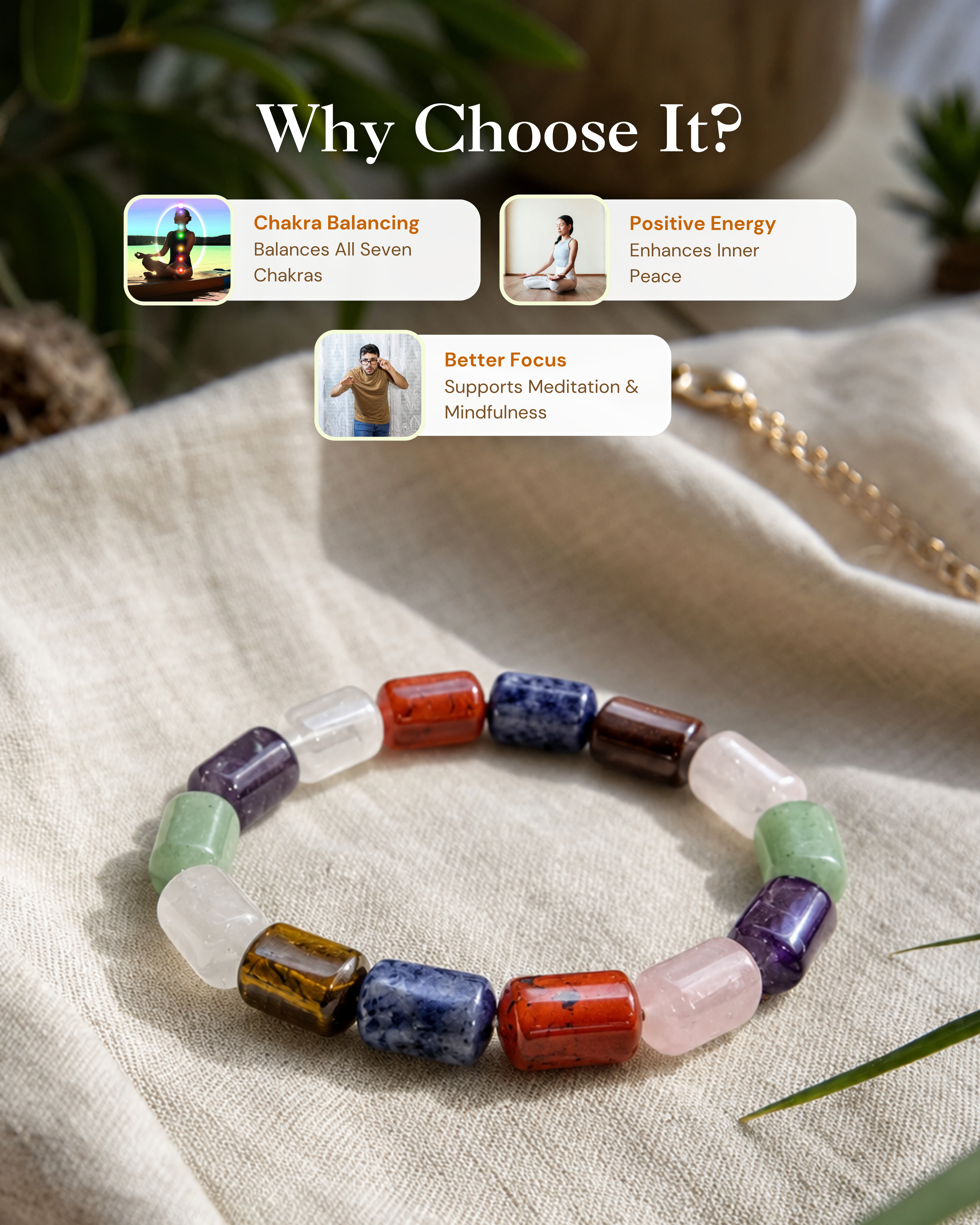 Astroveda 7 Crystal Loop Band