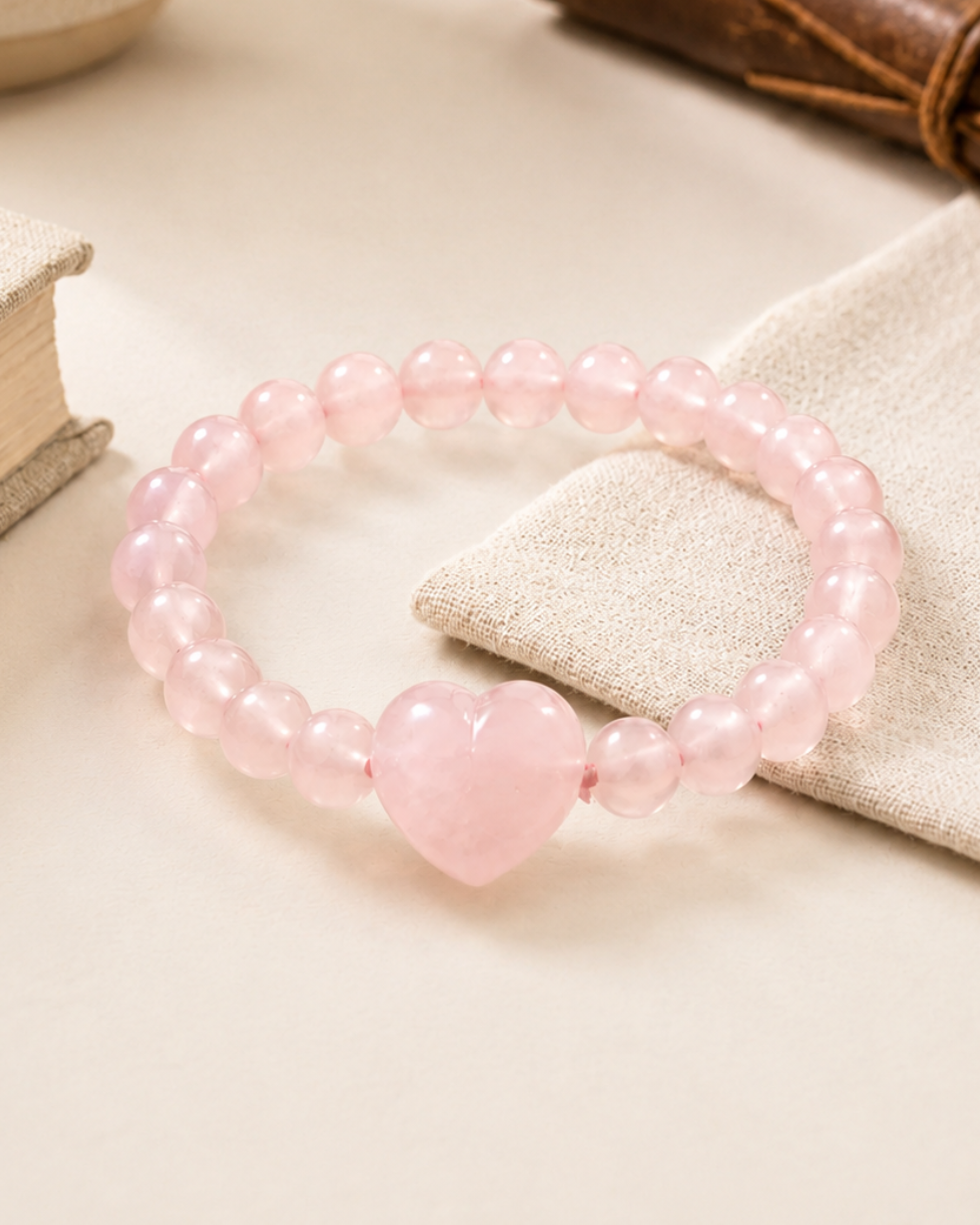 Rose Quartz Queen of Hearts Band